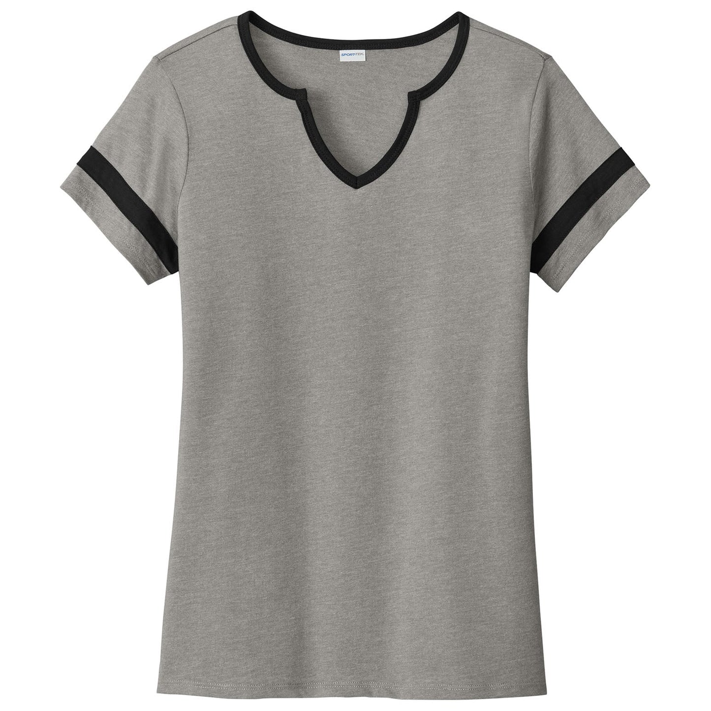 Black/Deep Red T-Shirts - Sport-Tek - Stylish Notch Tee