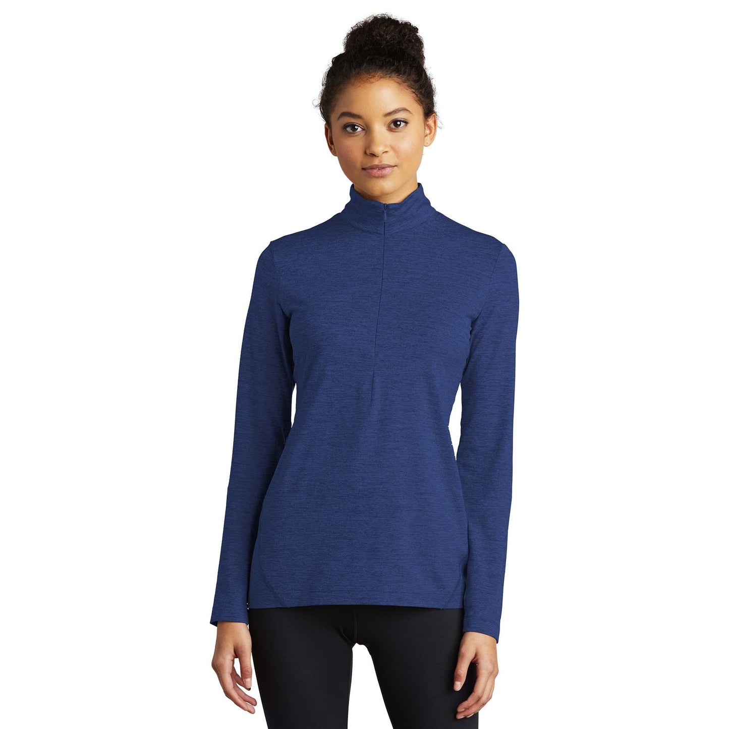 Dark Denim Heather Sweatshirt - Sport-Tek - Stretchable Fabric