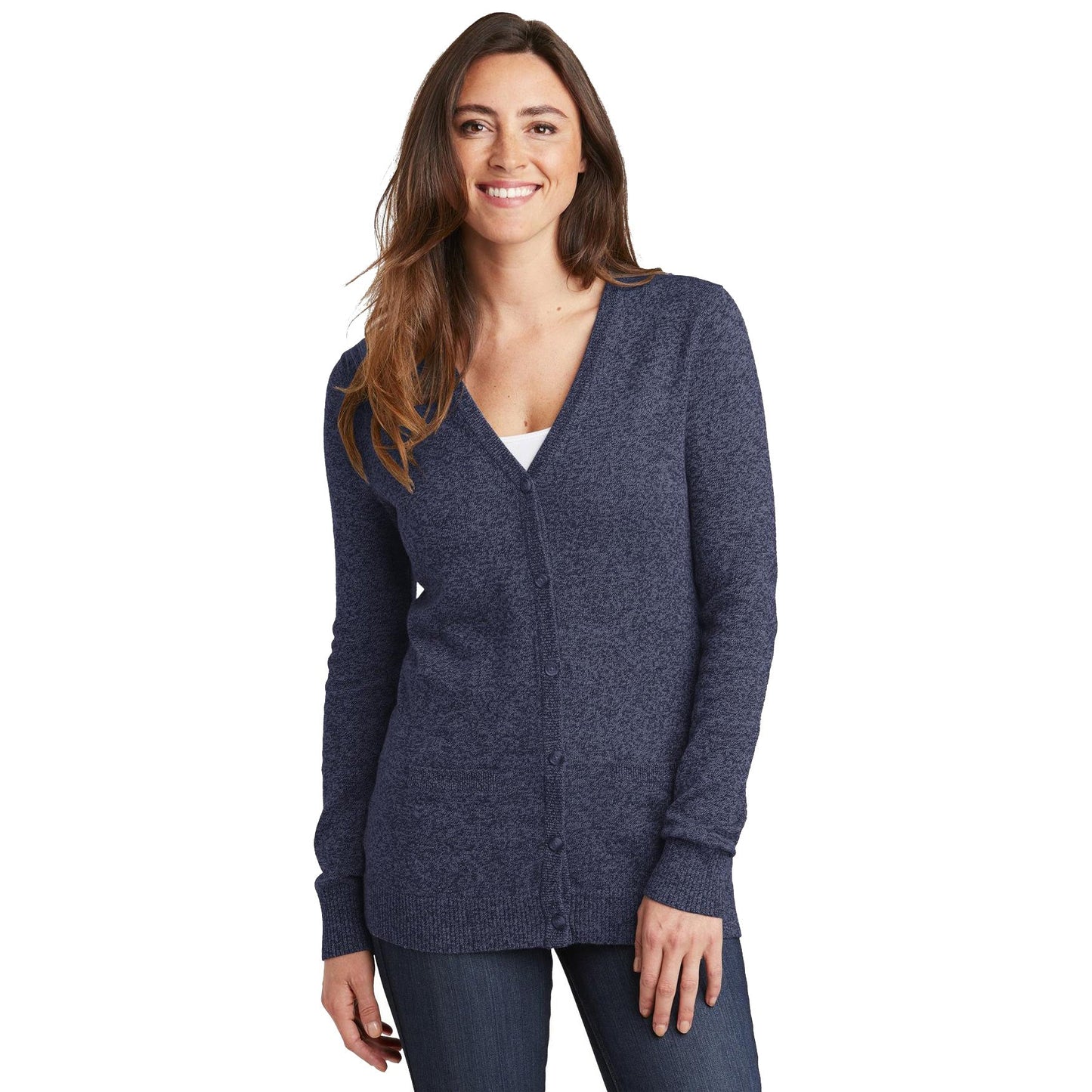 Black Marl Cardigan - Port Authority - Cozy Layering