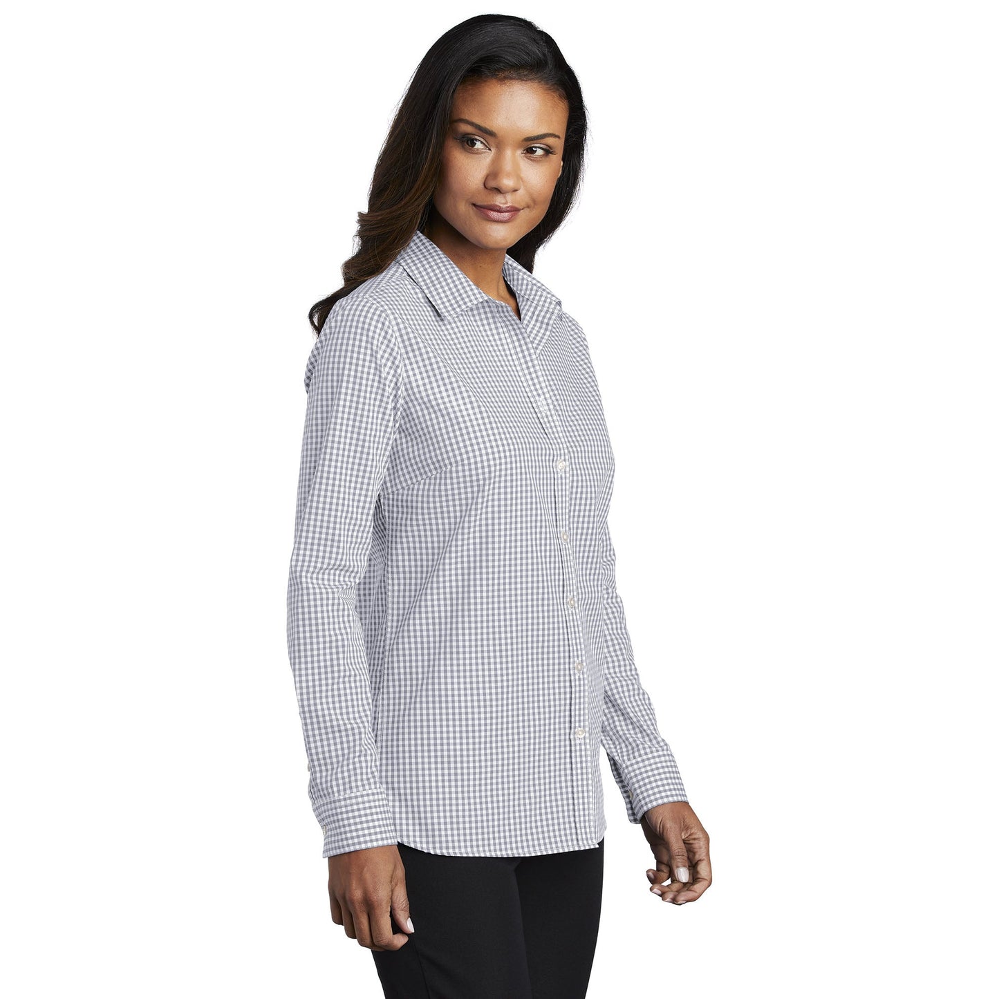Black/White Button Up Shirt - Port Authority - Easy Care