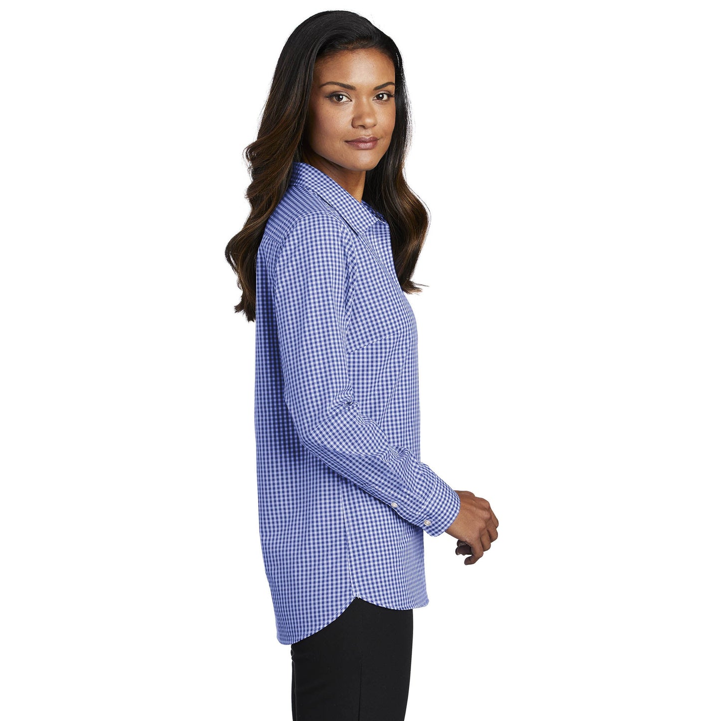 Black/White Button Up Shirt - Port Authority - Easy Care