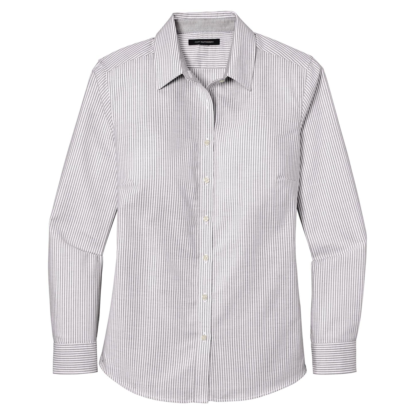 Black/White Button Up Shirt - Port Authority - Striped Design