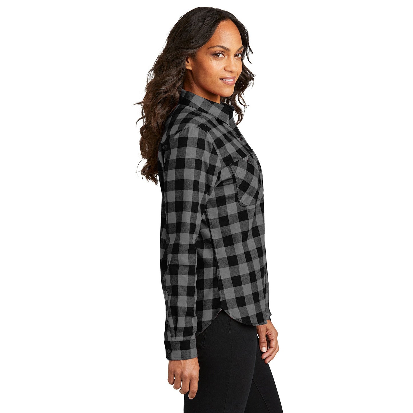 Grey/Black Buffalo Check Shirt - Port Authority - Stylish Fit