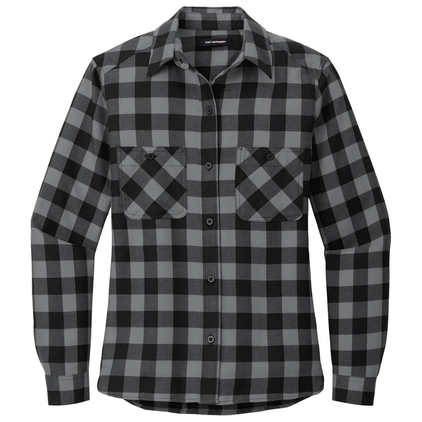 Grey/Black Buffalo Check Shirt - Port Authority - Stylish Fit