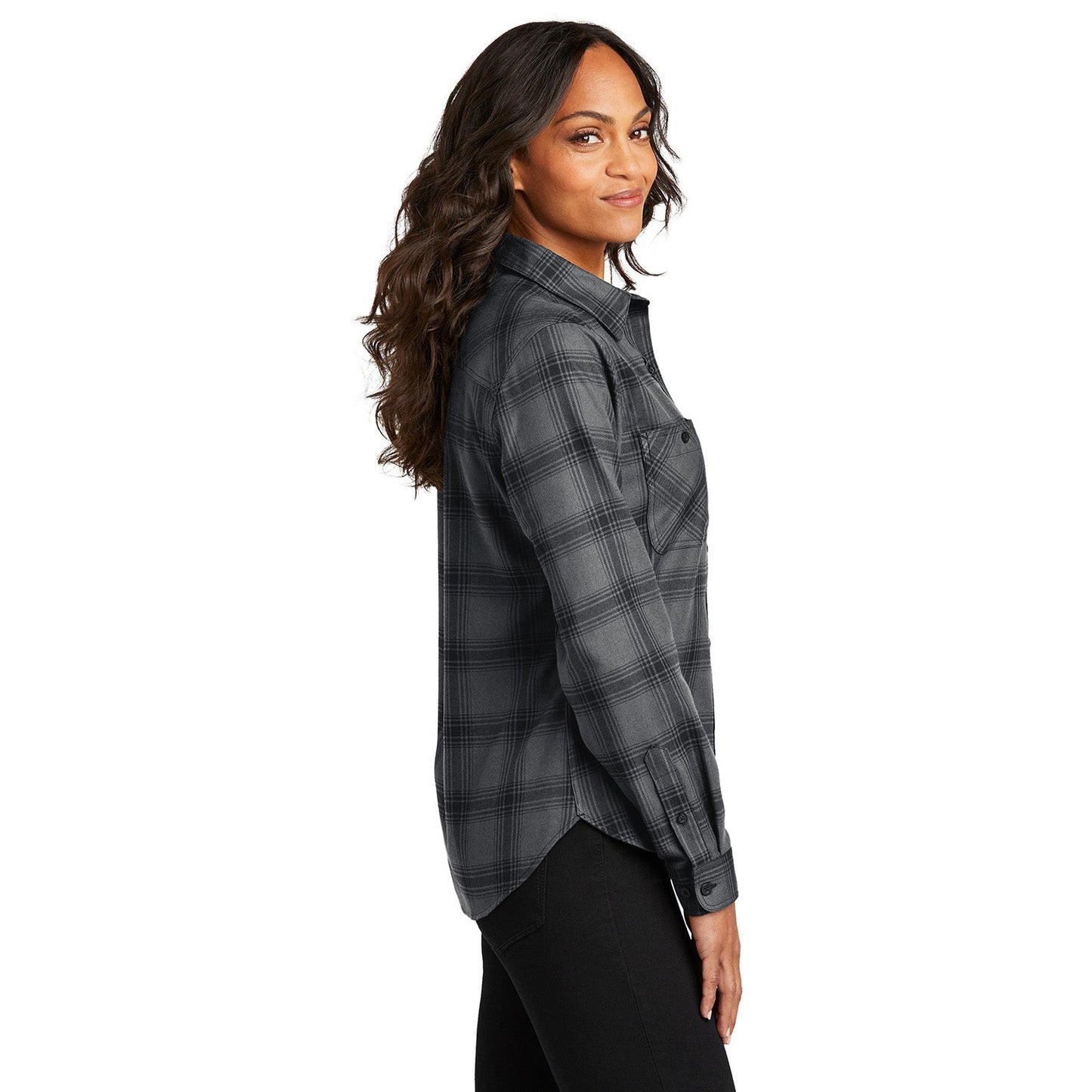 Grey/Black Buffalo Check Shirt - Port Authority - Stylish Fit