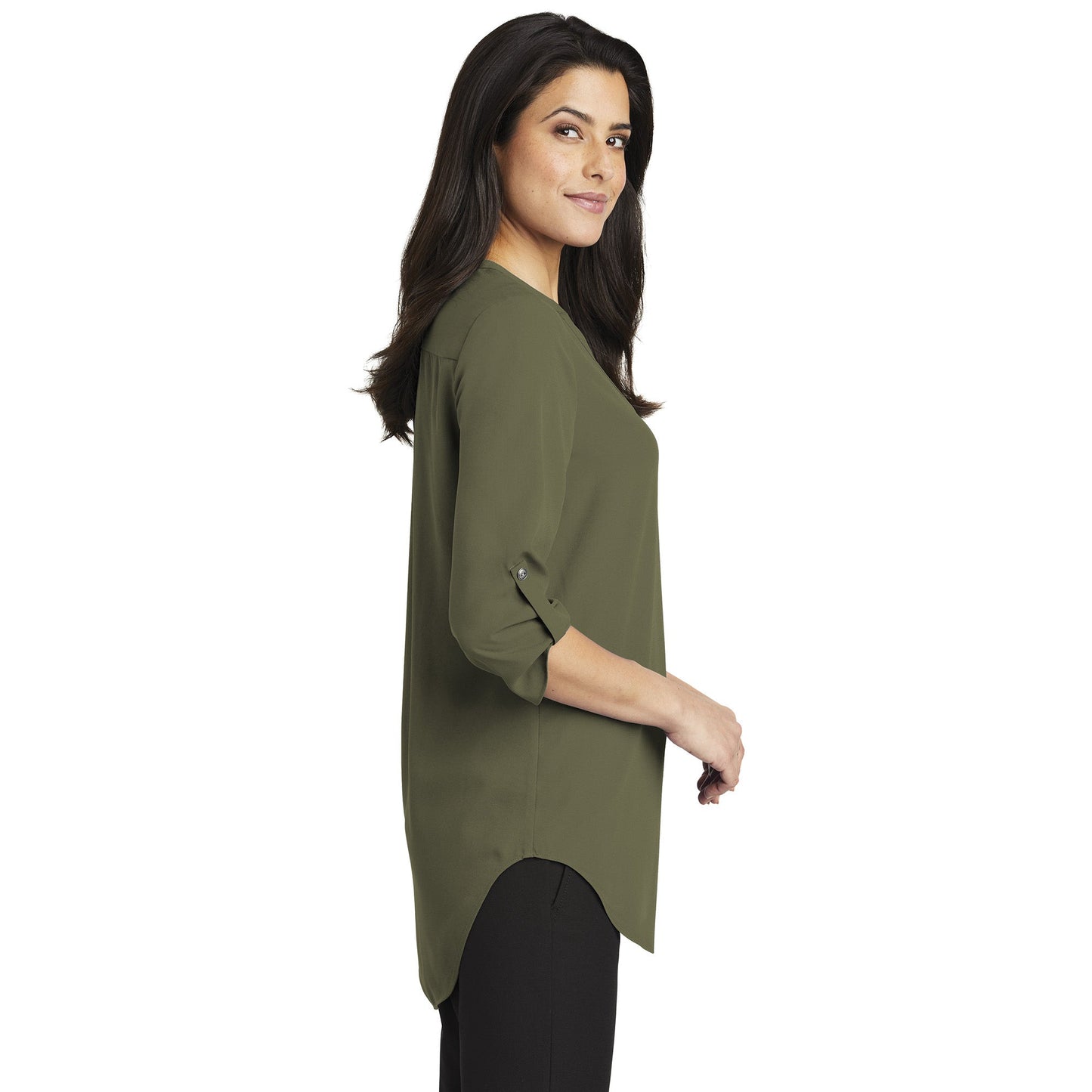 Black Blouses - Stylish Tunic - Port Authority - V-Neck