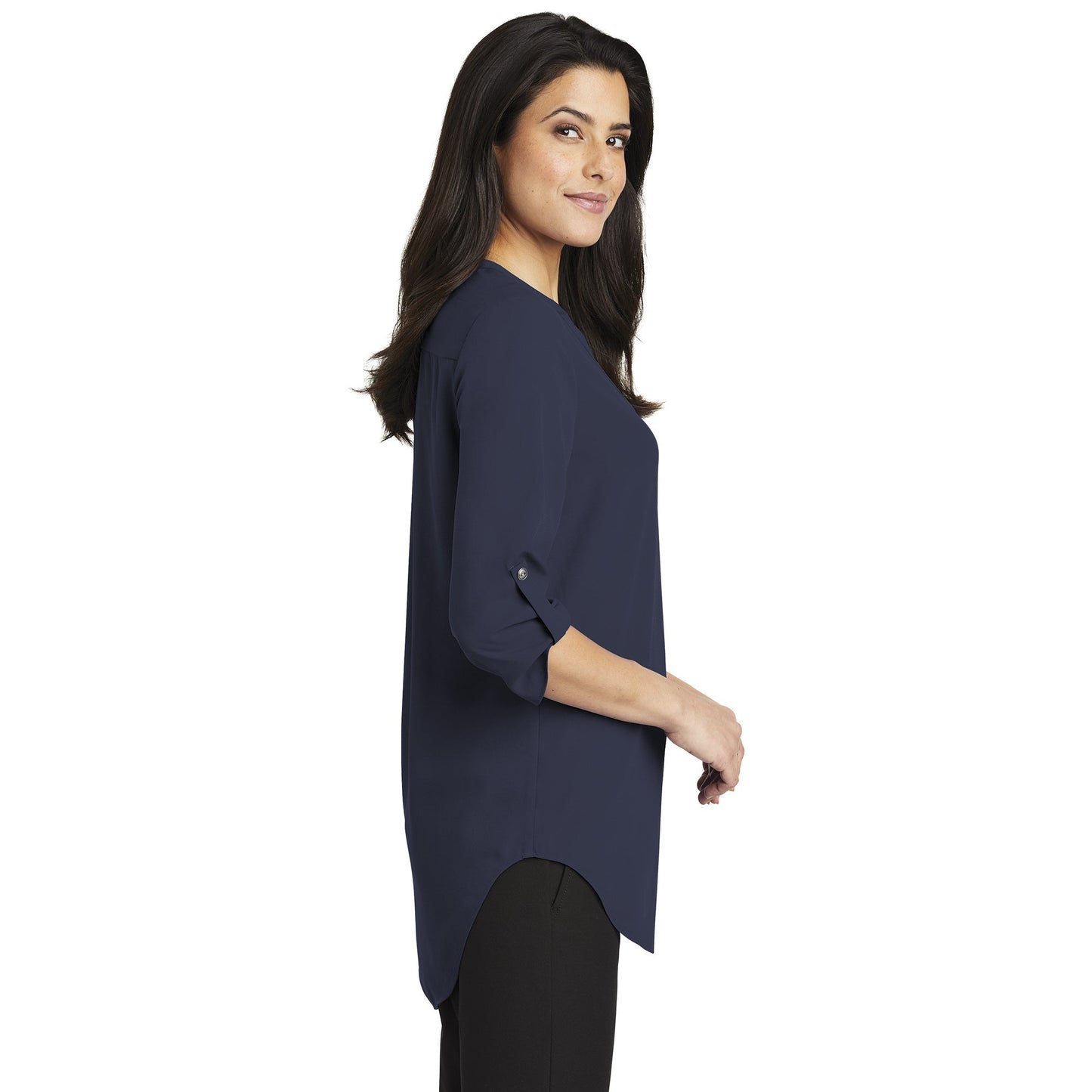Black Blouses - Stylish Tunic - Port Authority - V-Neck