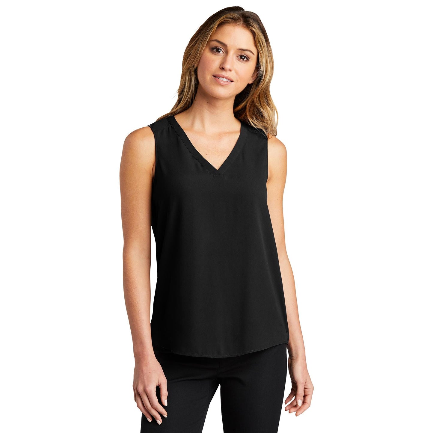 Black Blouses - Port Authority - Chic Crepe Blouse