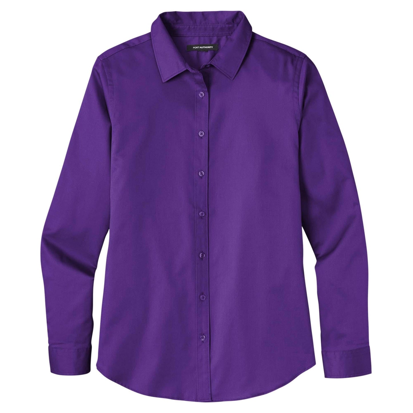 Burgundy Button Up Shirts - Port Authority - Elegant Twill