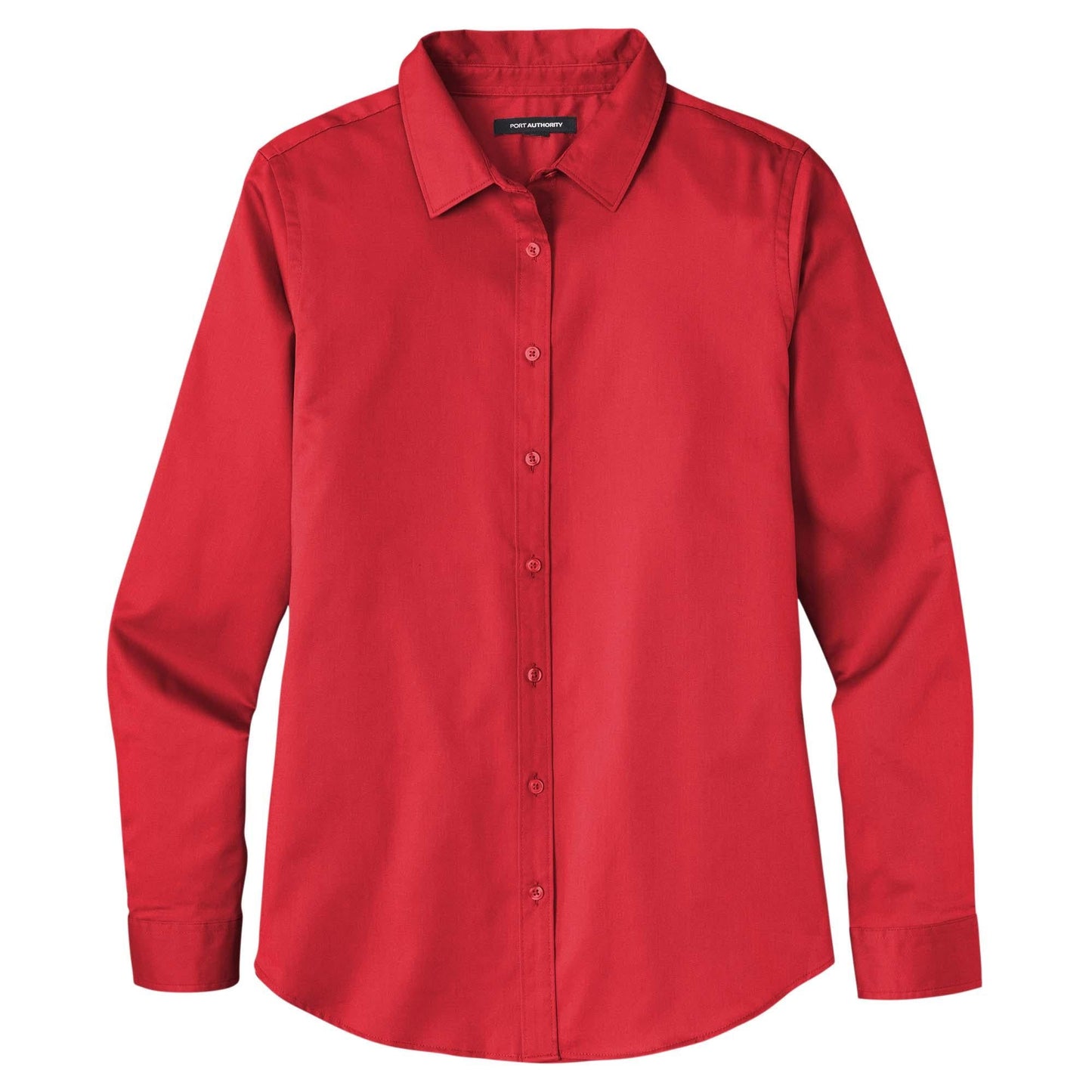 Burgundy Button Up Shirts - Port Authority - Elegant Twill
