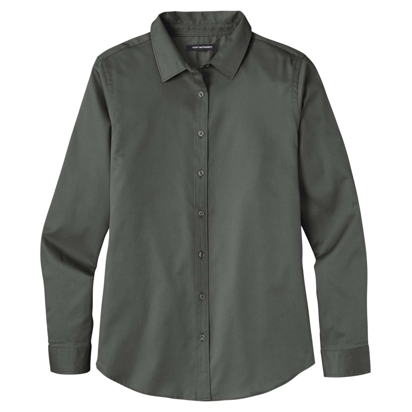Burgundy Button Up Shirts - Port Authority - Elegant Twill