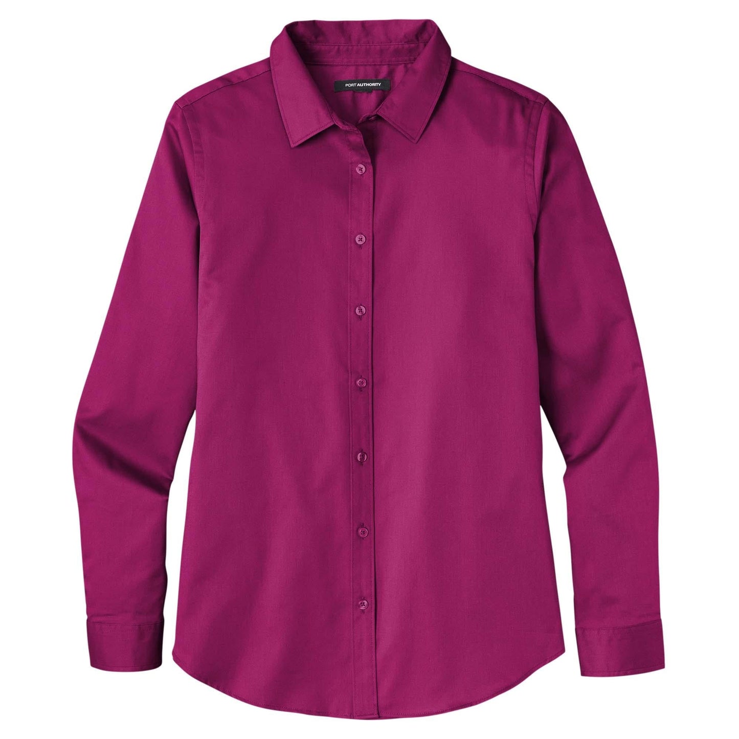 Burgundy Button Up Shirts - Port Authority - Elegant Twill