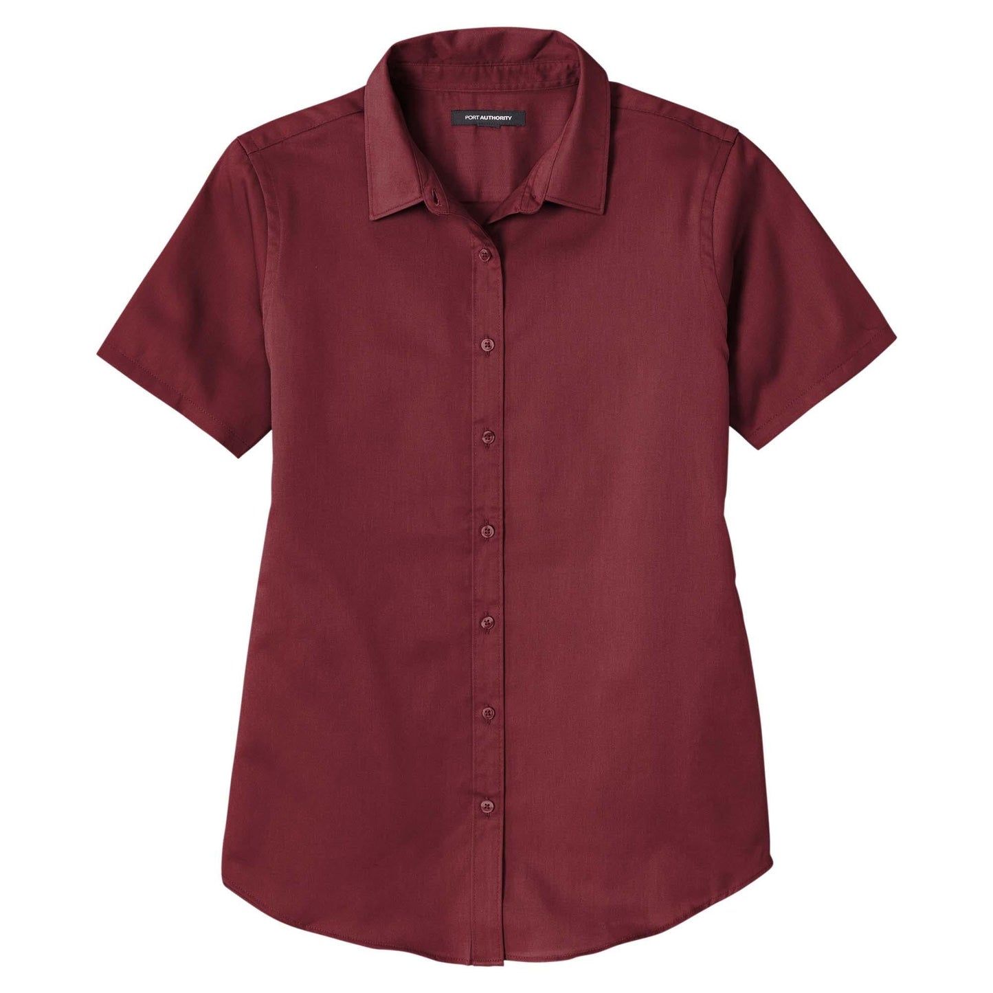 Burgundy Button Up Shirts - Port Authority - Soft Twill
