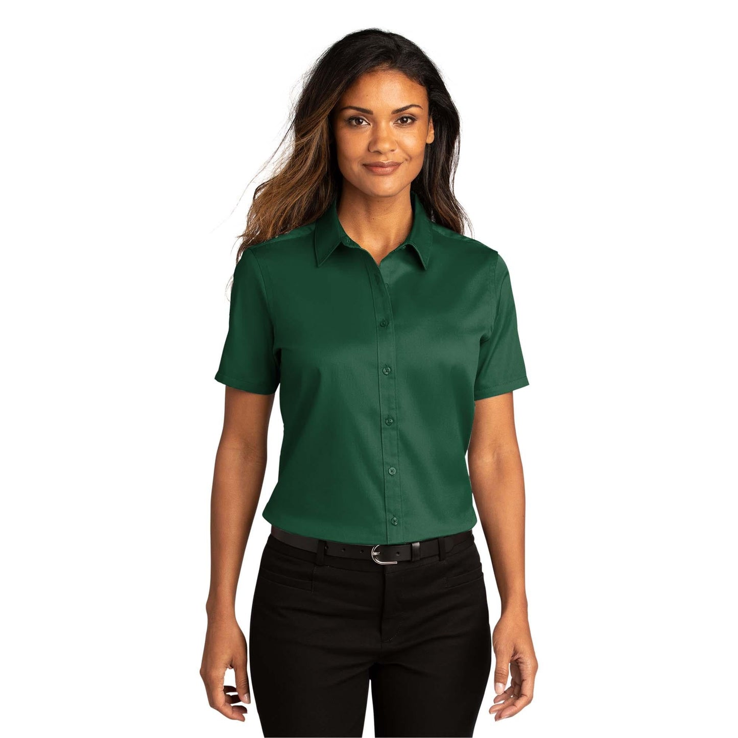Burgundy Button Up Shirts - Port Authority - Soft Twill