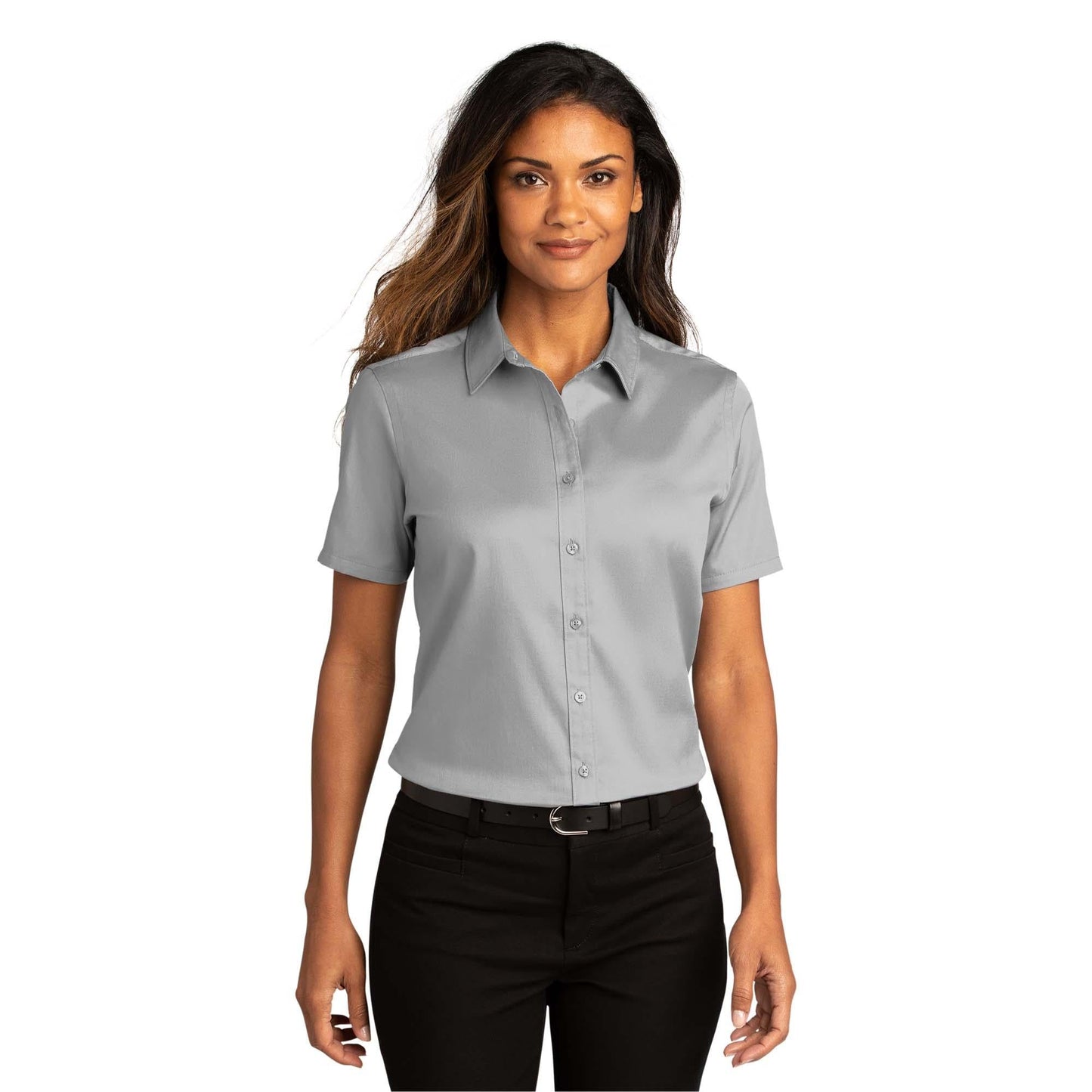 Burgundy Button Up Shirts - Port Authority - Soft Twill