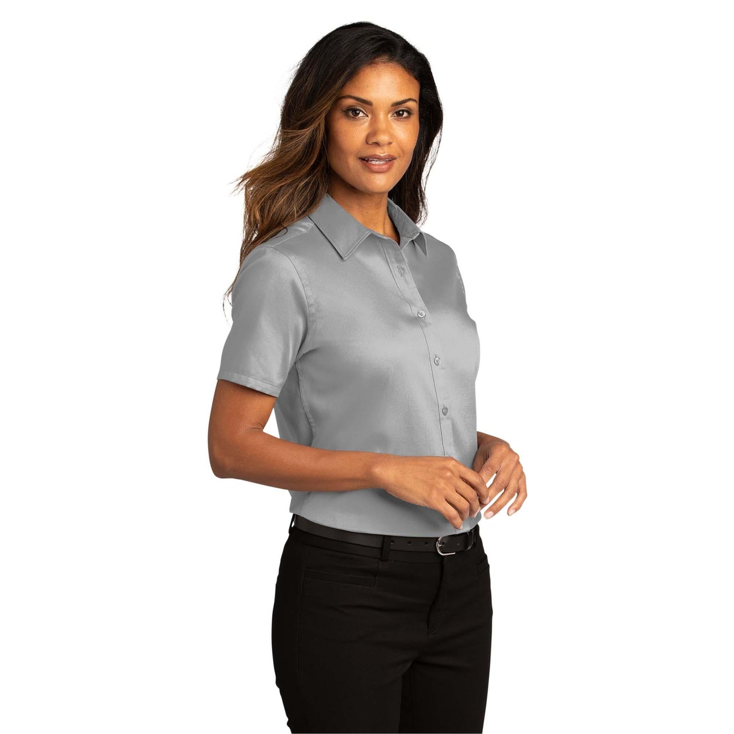 Burgundy Button Up Shirts - Port Authority - Soft Twill
