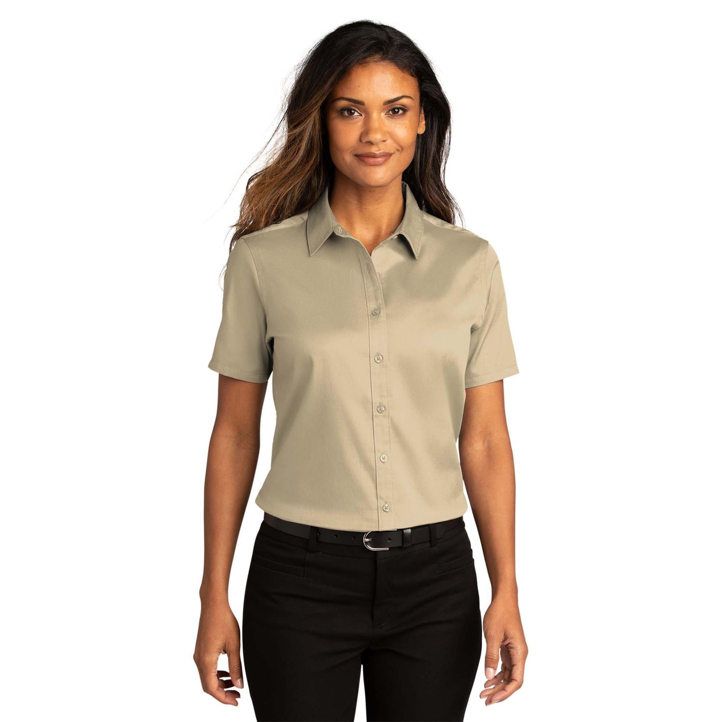 Burgundy Button Up Shirts - Port Authority - Soft Twill