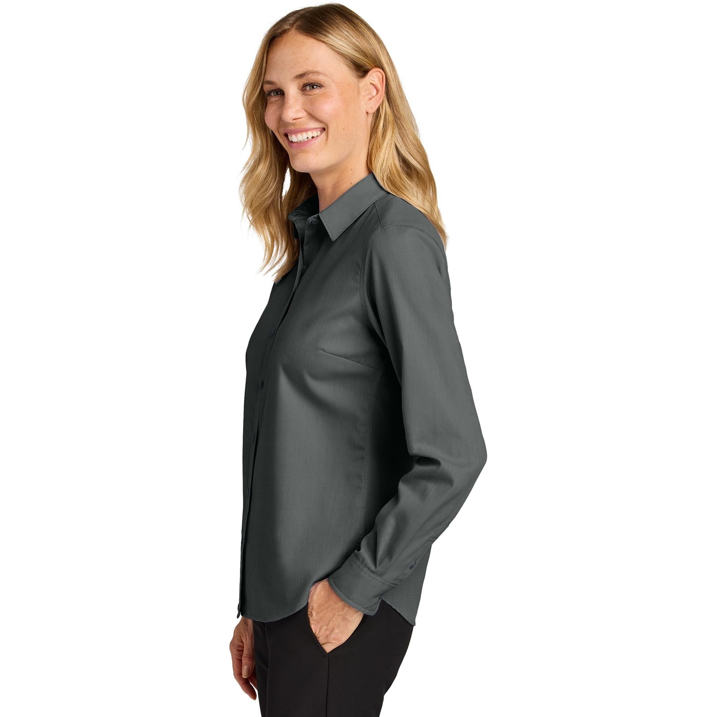Deep Black Button Up Shirt - Port Authority - Easy Care