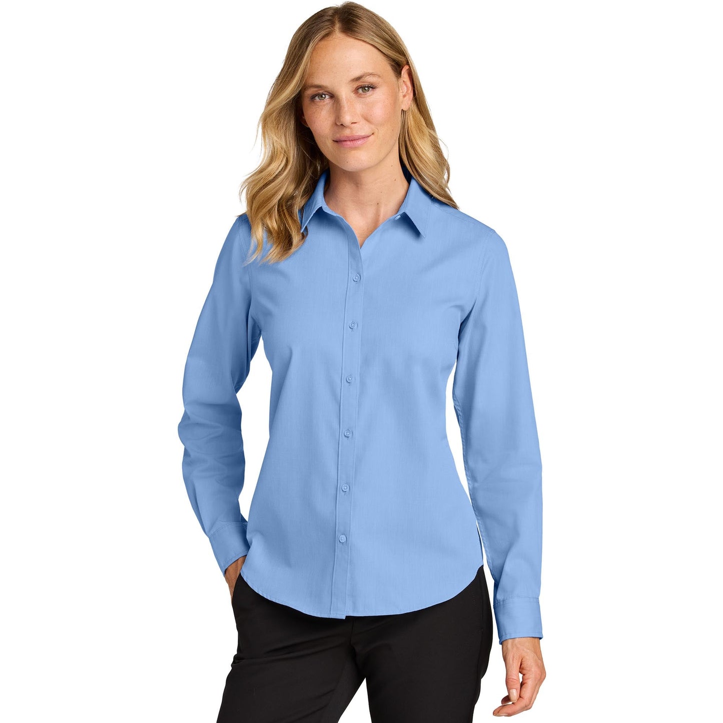 Deep Black Button Up Shirt - Port Authority - Easy Care