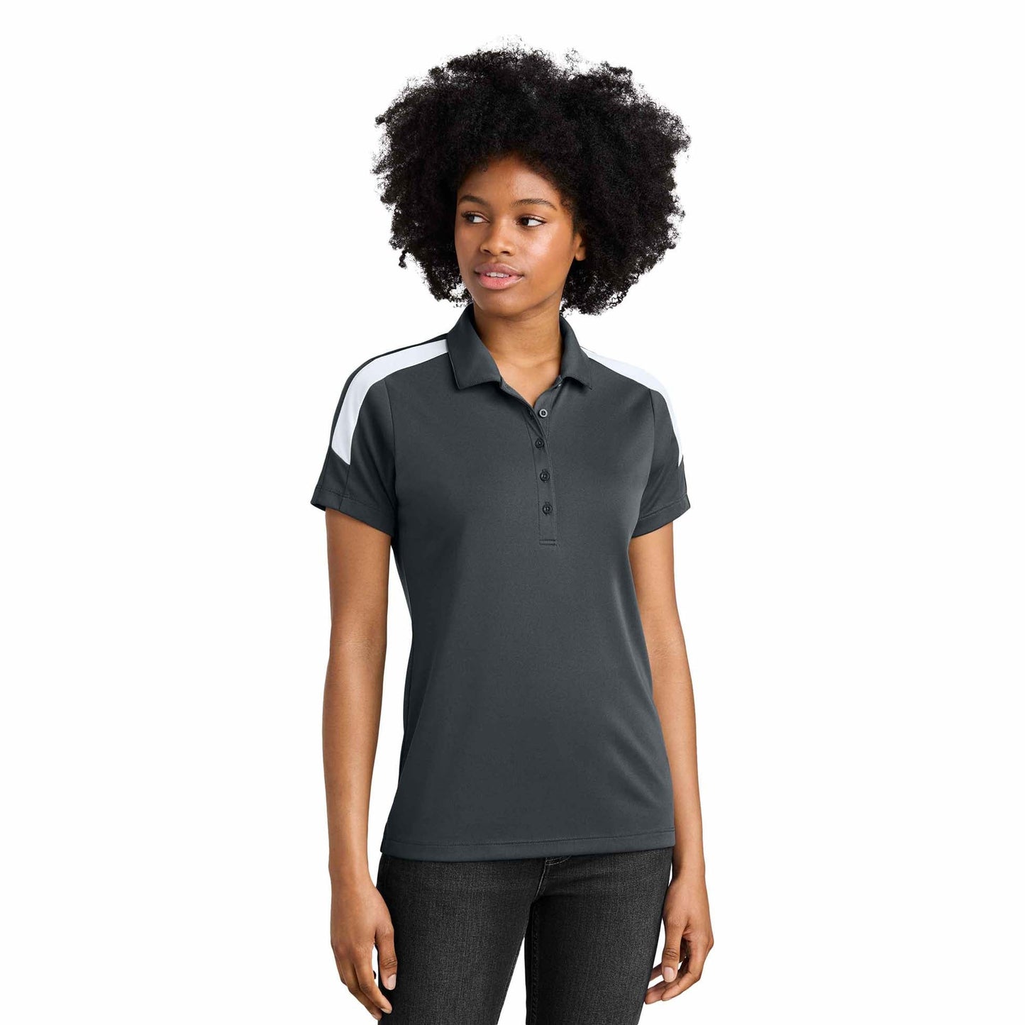 Black/Gold Polo Shirts - Sport-Tek - Moisture Wicking