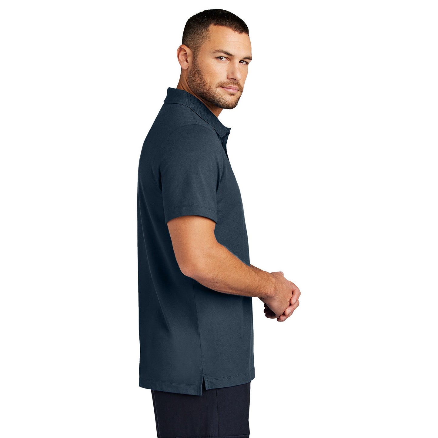 Deep Black Polo Shirt - Mercer+Mettle - Stretch Fabric