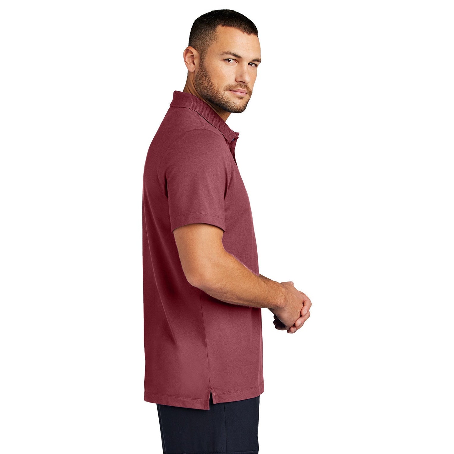 Deep Black Polo Shirt - Mercer+Mettle - Stretch Fabric