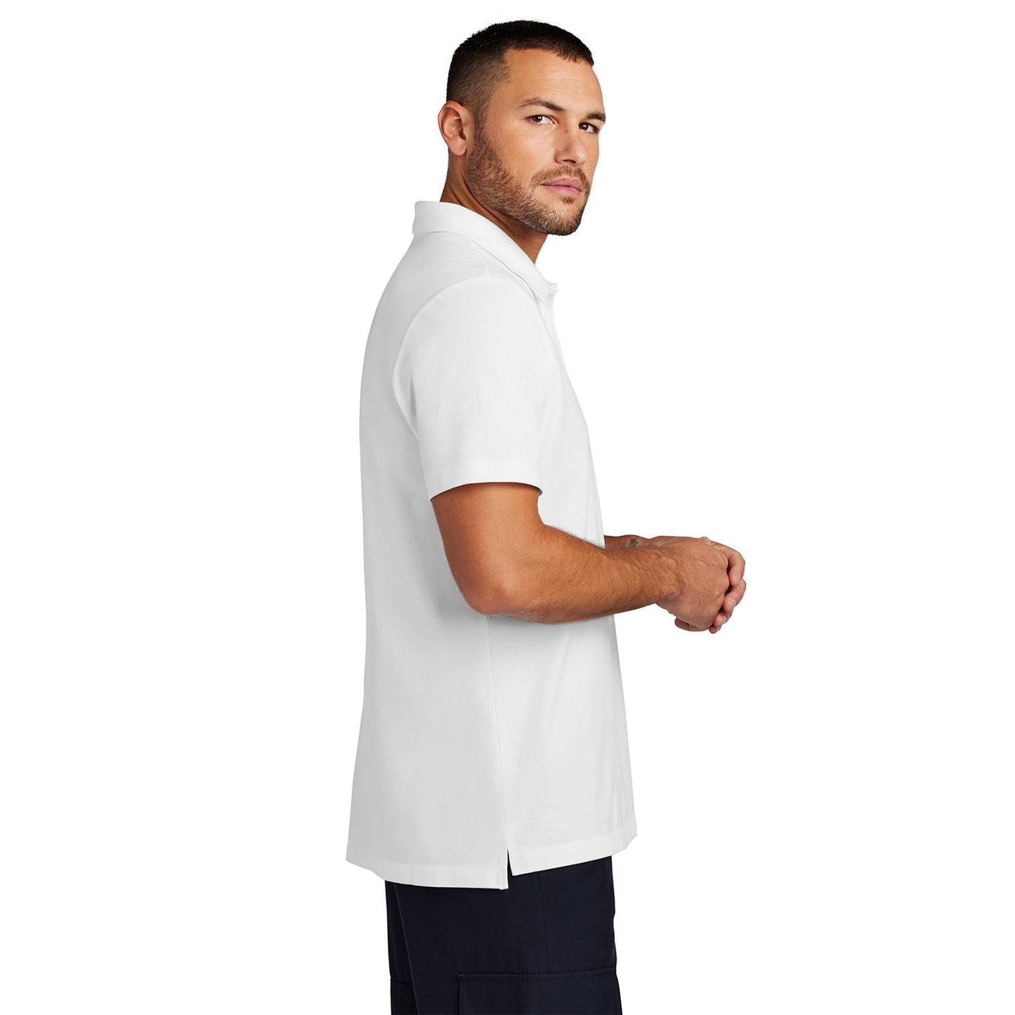 Deep Black Polo Shirt - Mercer+Mettle - Stretch Fabric