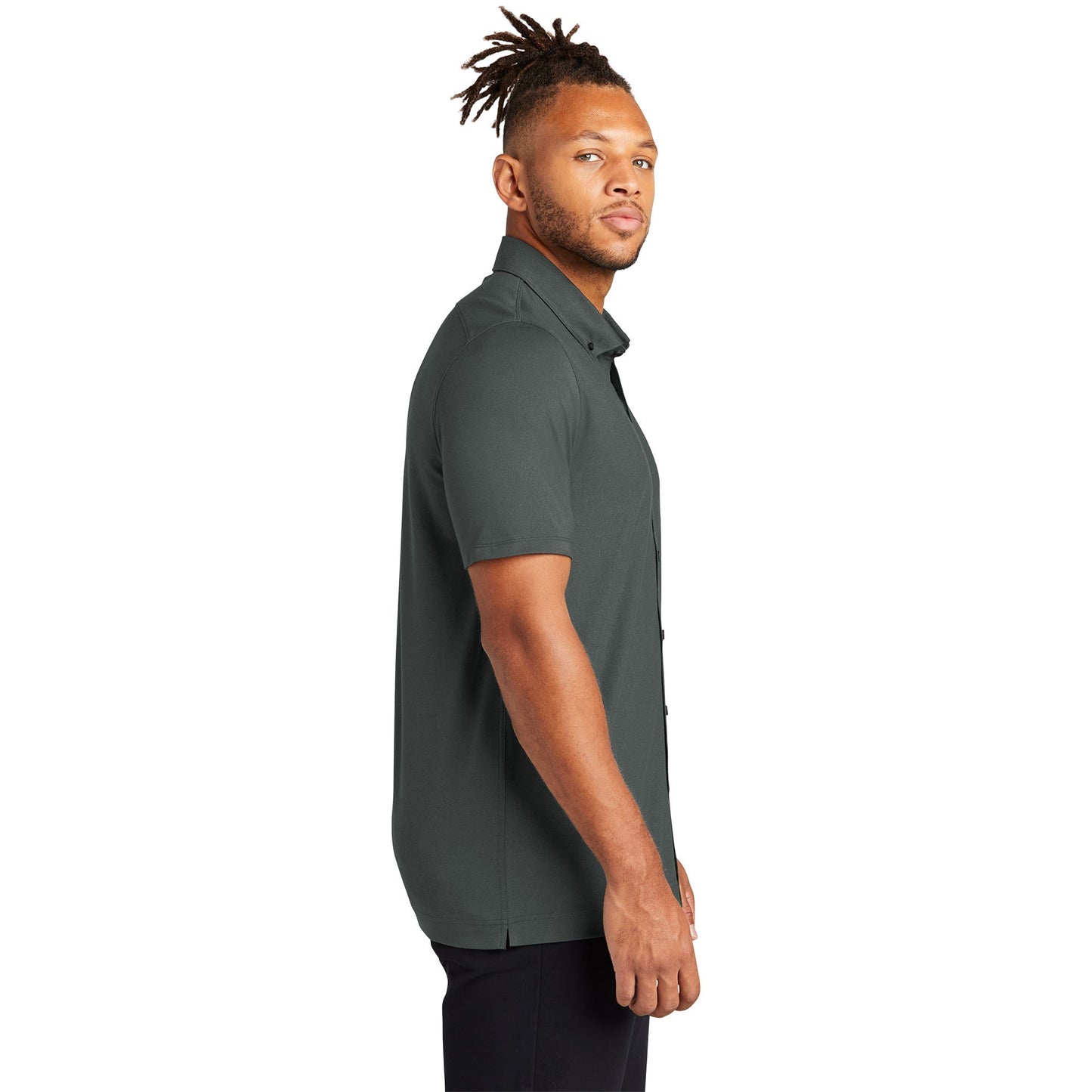 Deep Black Button Up Shirt - Mercer+Mettle - Stylish Fit