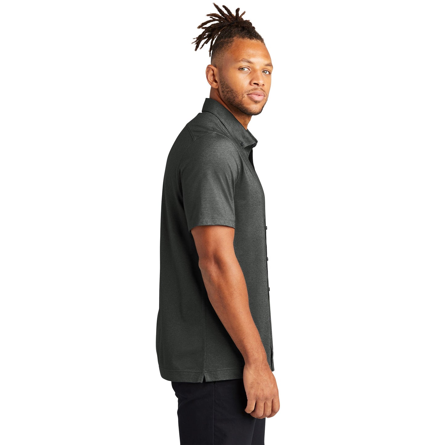 Deep Black Button Up Shirt - Mercer+Mettle - Stylish Fit