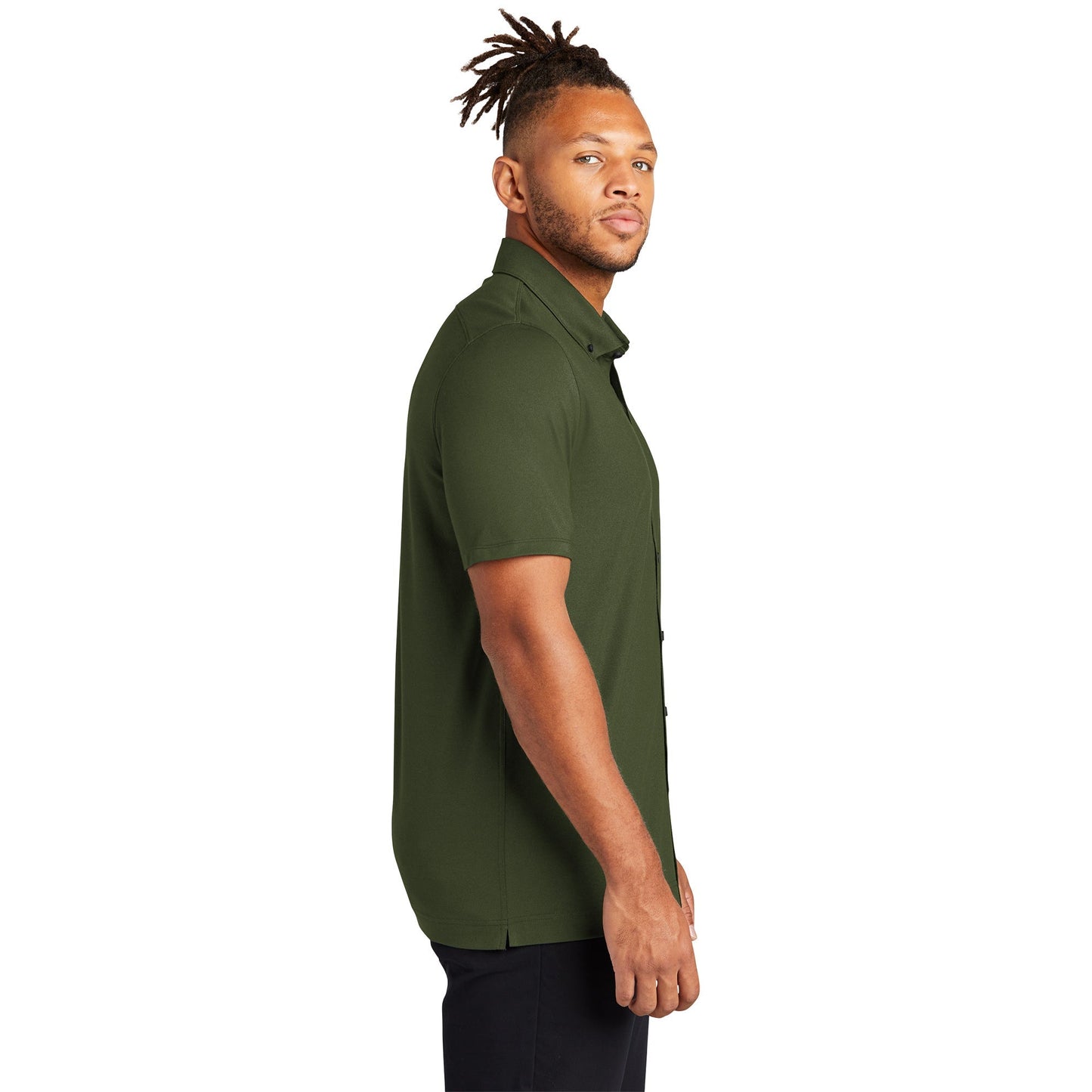 Deep Black Button Up Shirt - Mercer+Mettle - Stylish Fit