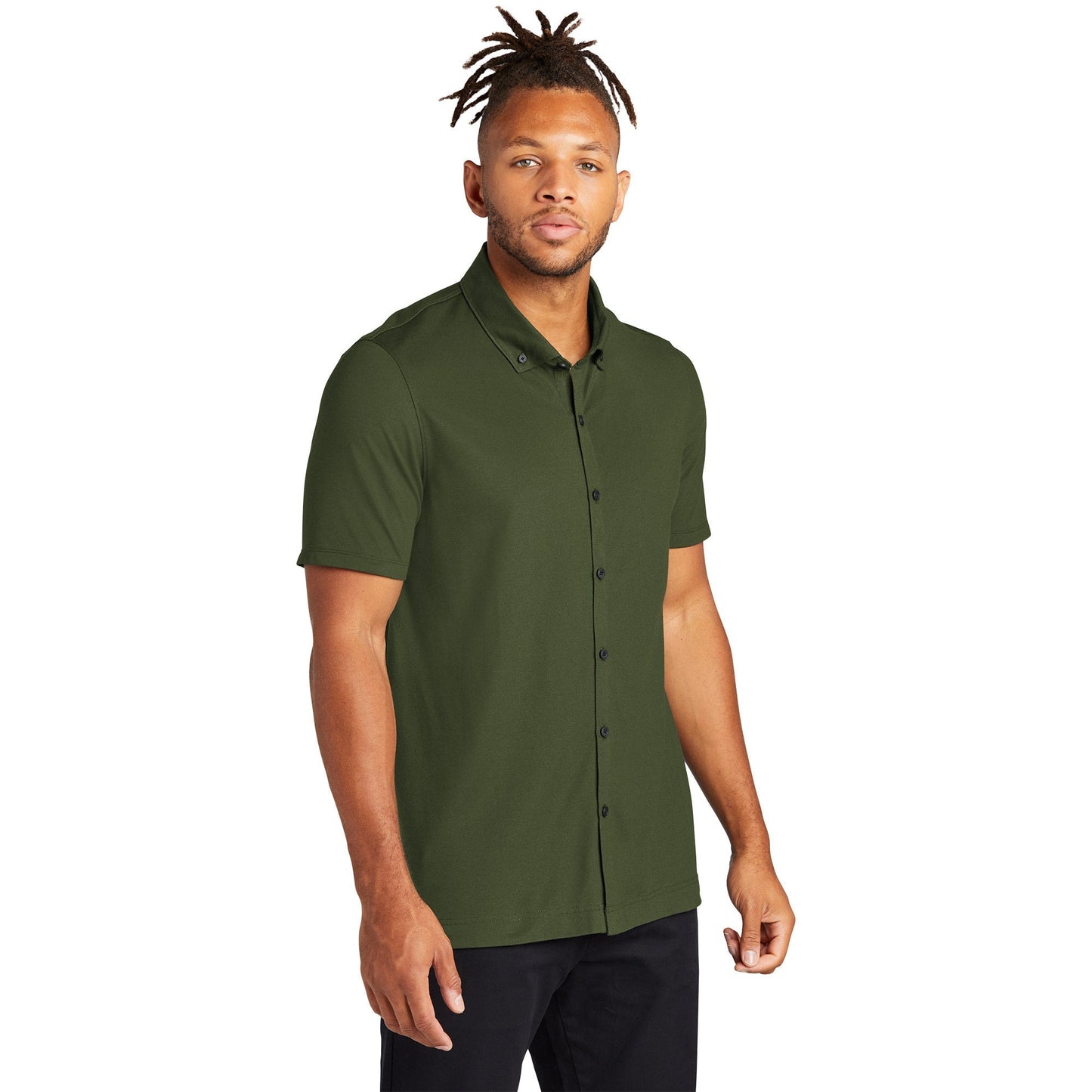 Deep Black Button Up Shirt - Mercer+Mettle - Stylish Fit
