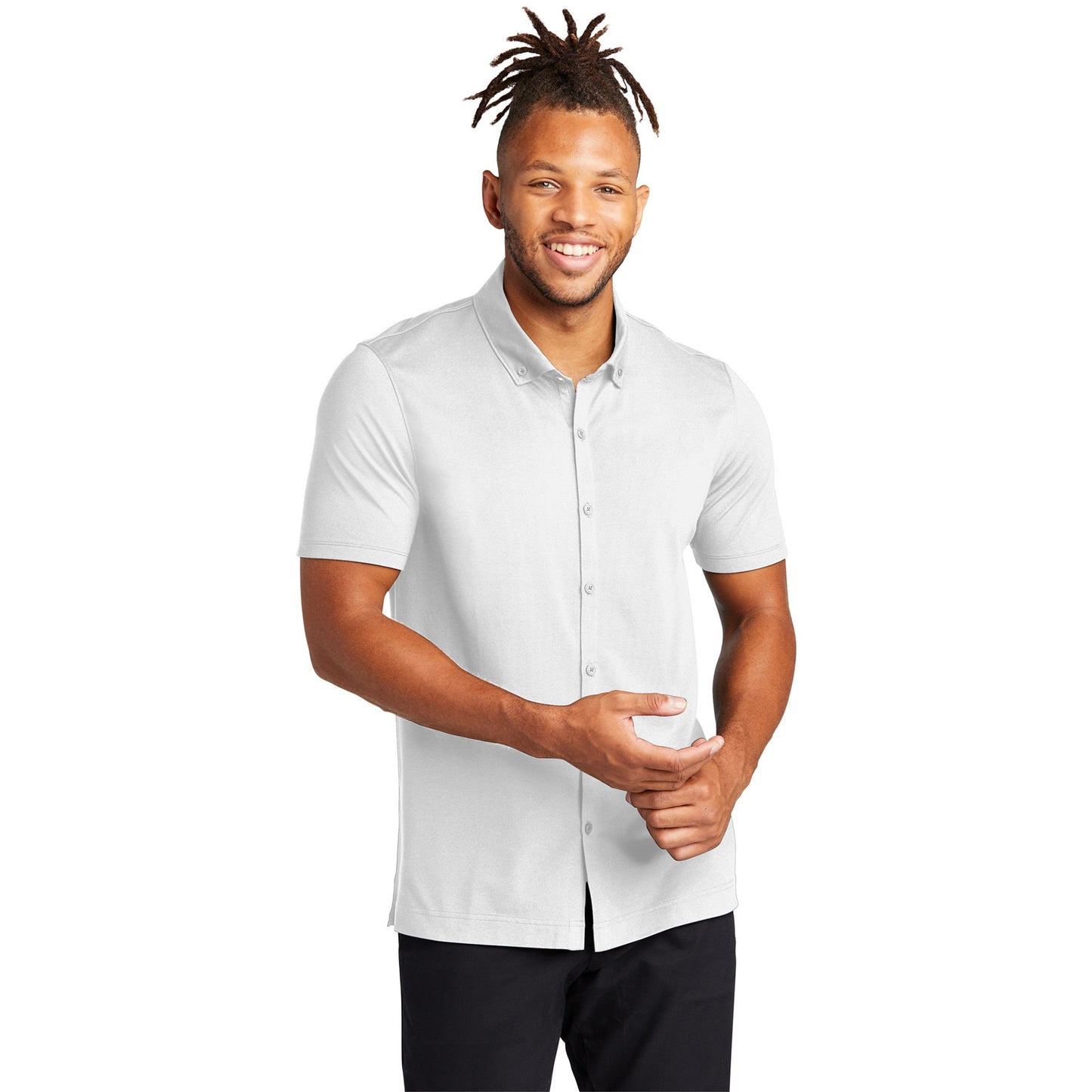 Deep Black Button Up Shirt - Mercer+Mettle - Stylish Fit