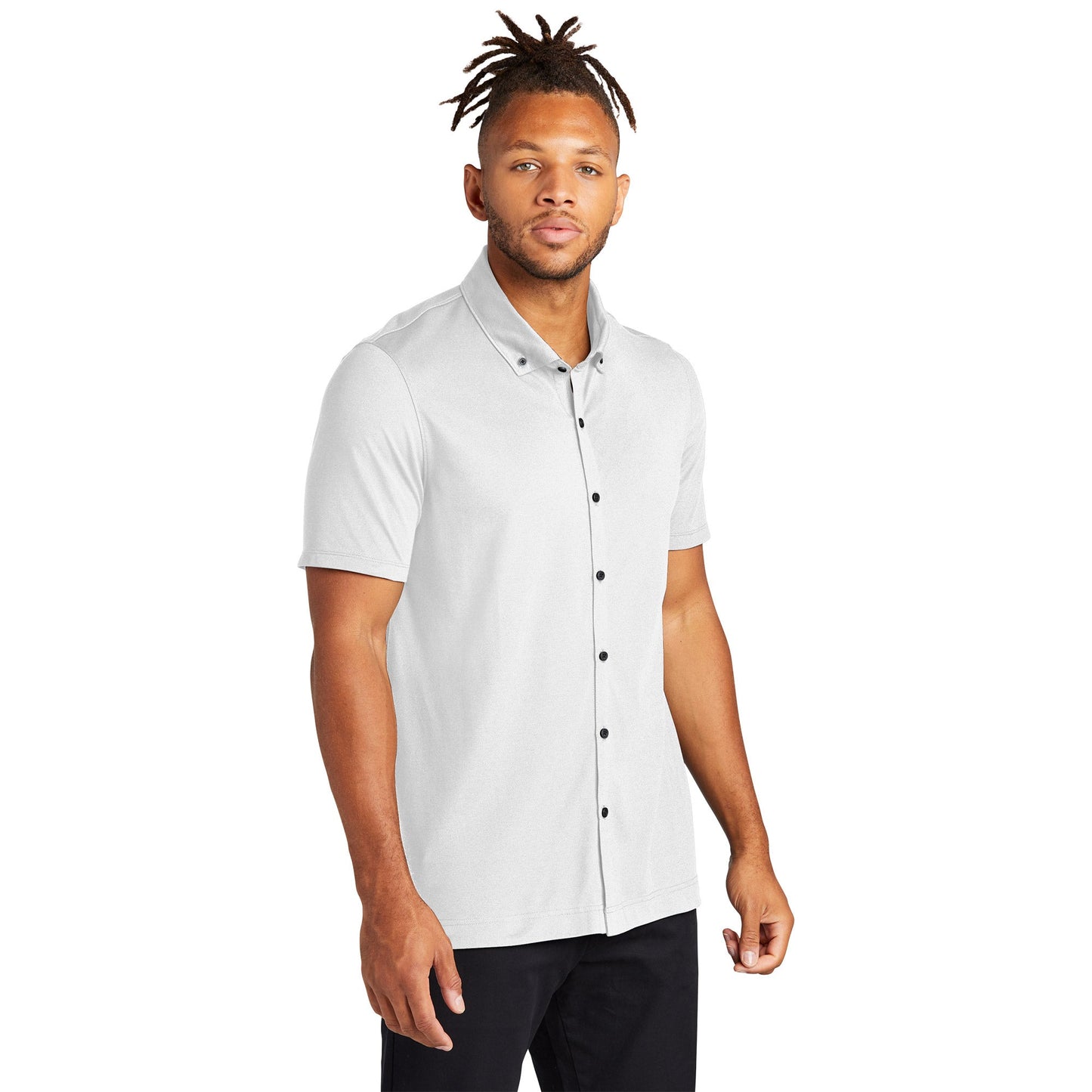 Deep Black Button Up Shirt - Mercer+Mettle - Stylish Fit