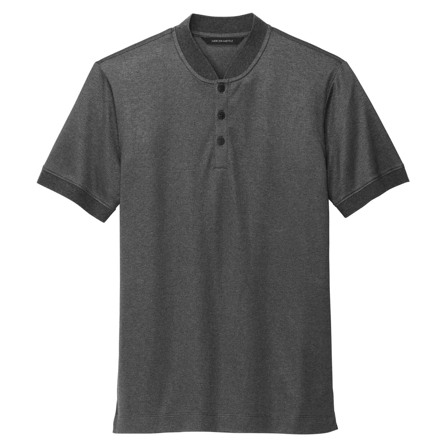 Deep Black Henley Shirt - Mercer+Mettle - Stretch Pique