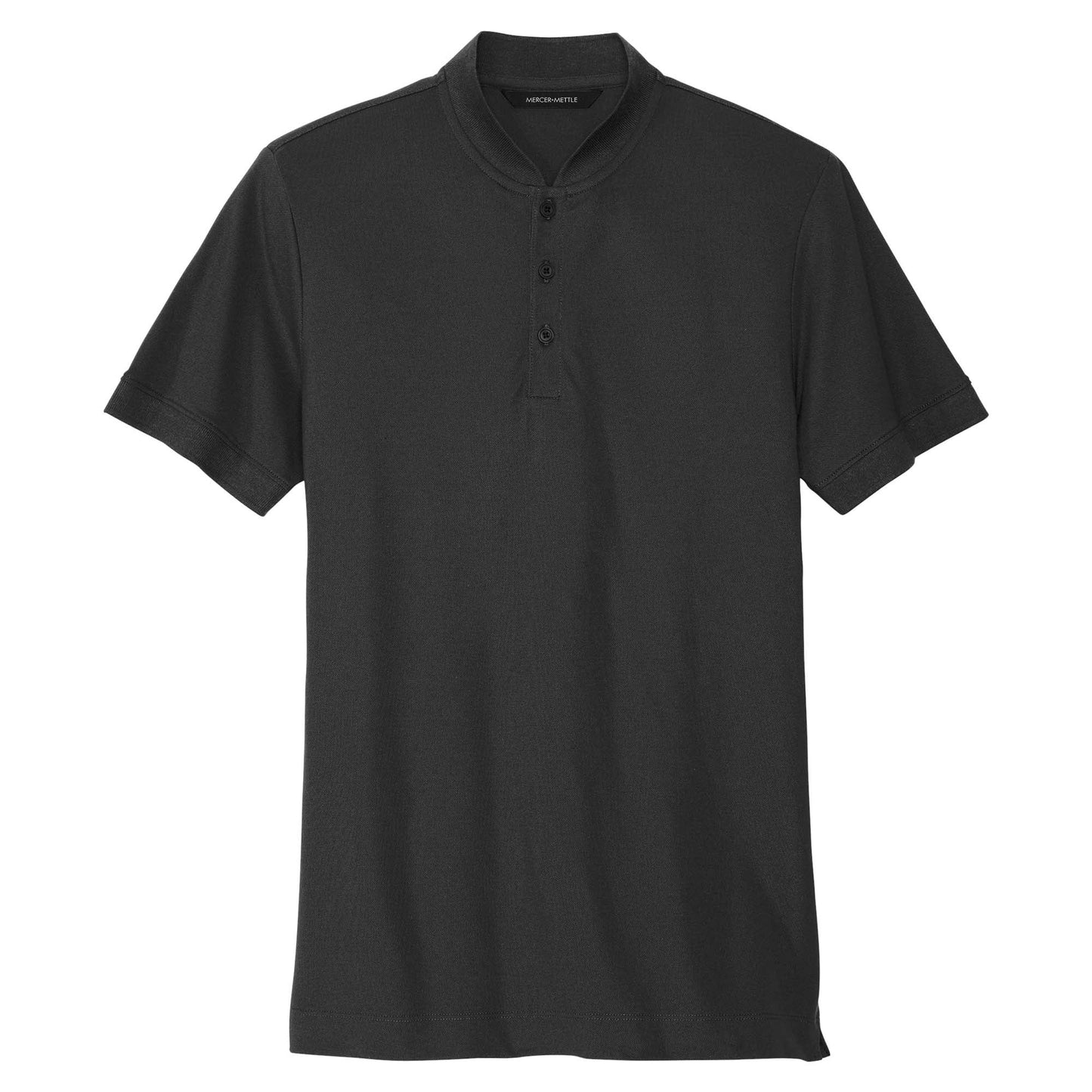 Deep Black Henley Shirt - Mercer+Mettle - Stretch Pique