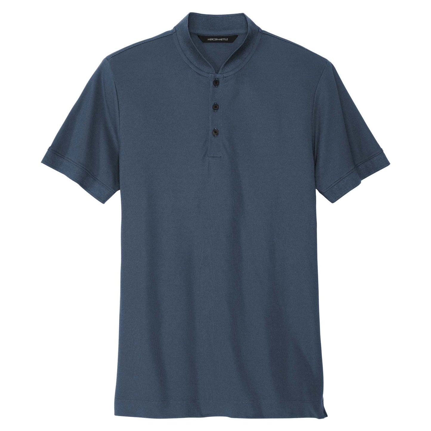 Deep Black Henley Shirt - Mercer+Mettle - Stretch Pique