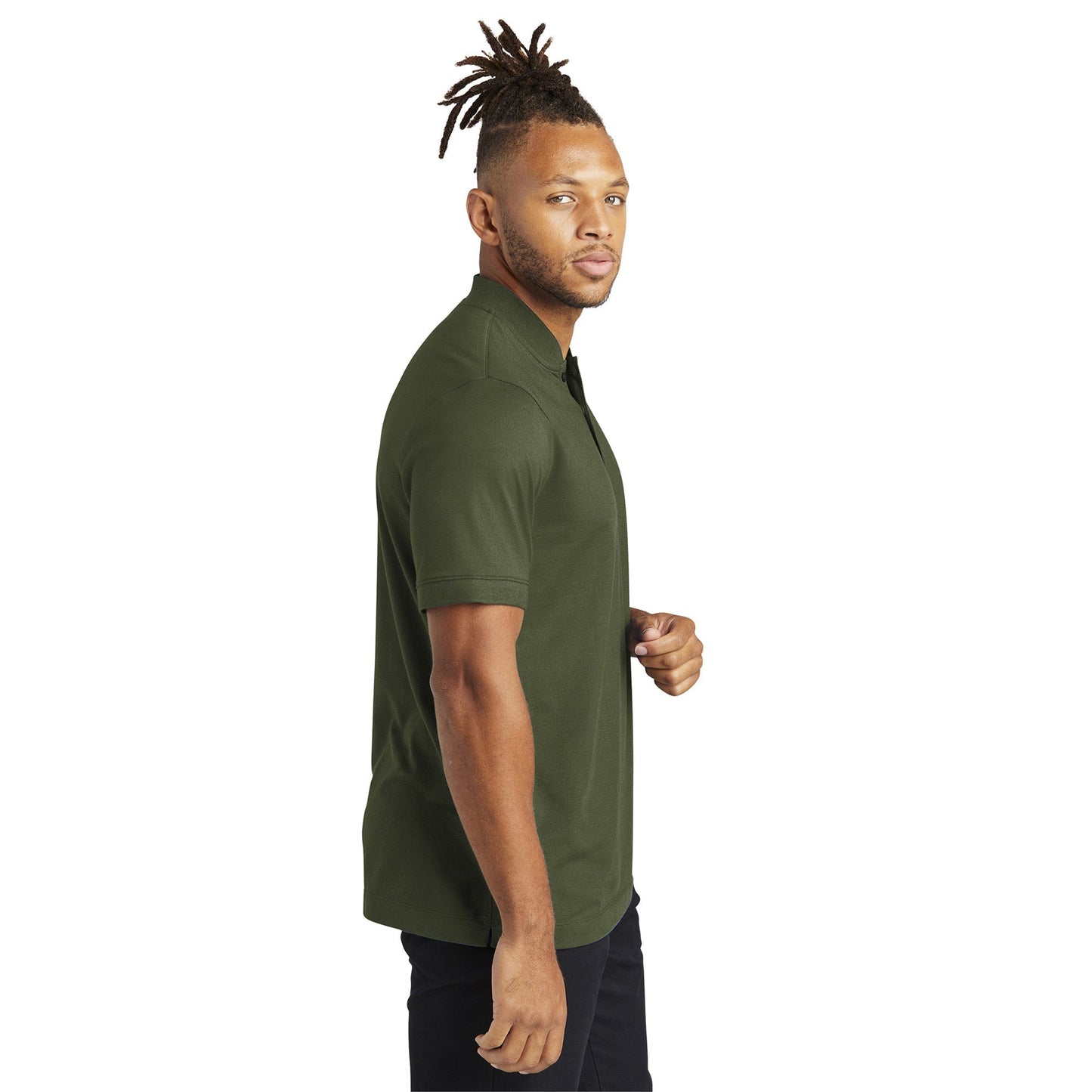 Deep Black Henley Shirt - Mercer+Mettle - Stretch Pique