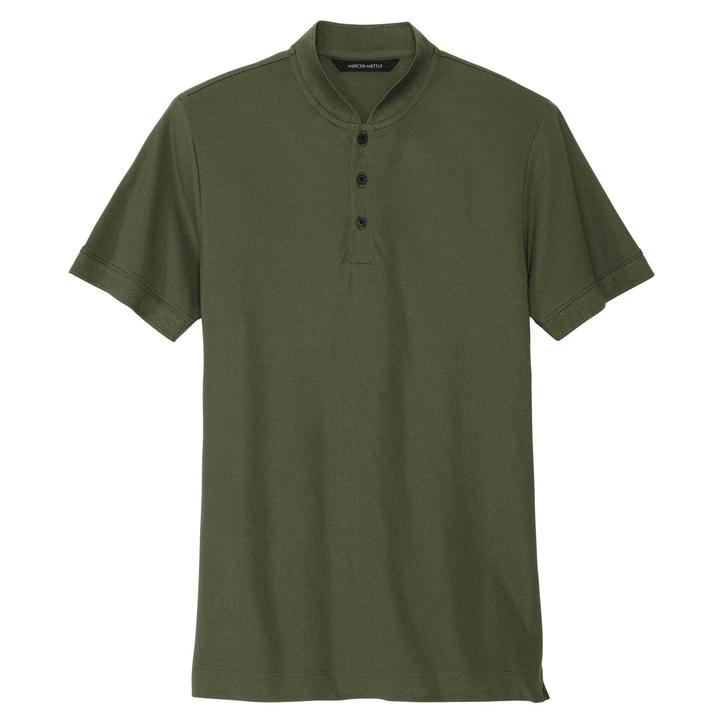 Deep Black Henley Shirt - Mercer+Mettle - Stretch Pique