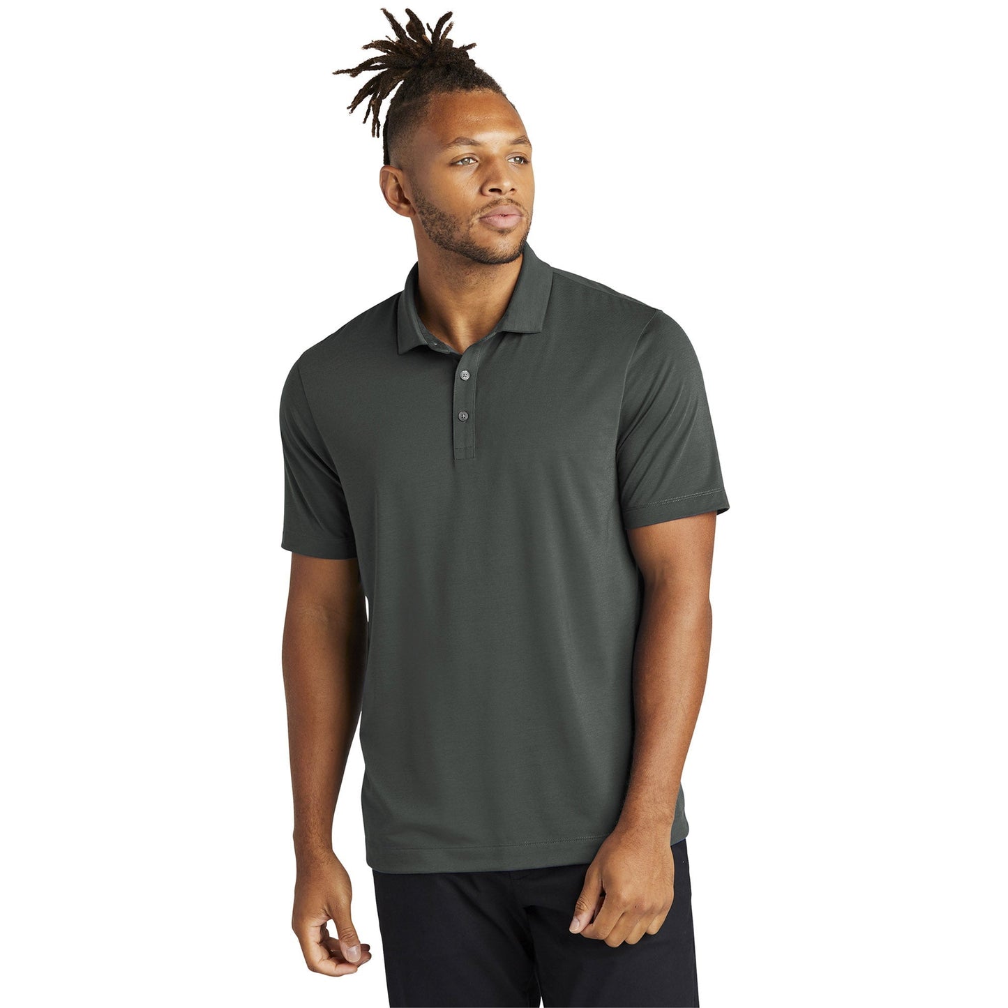 Deep Black Polo Shirt - Mercer+Mettle - Soft Jersey