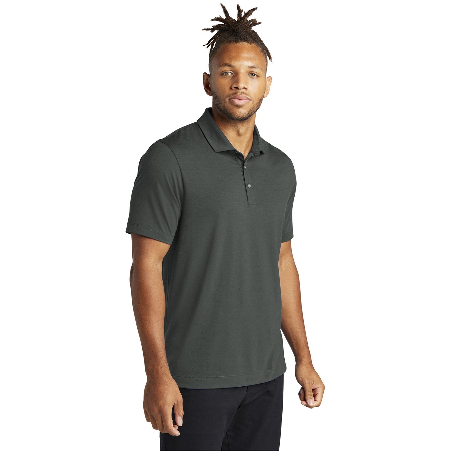 Deep Black Polo Shirt - Mercer+Mettle - Soft Jersey