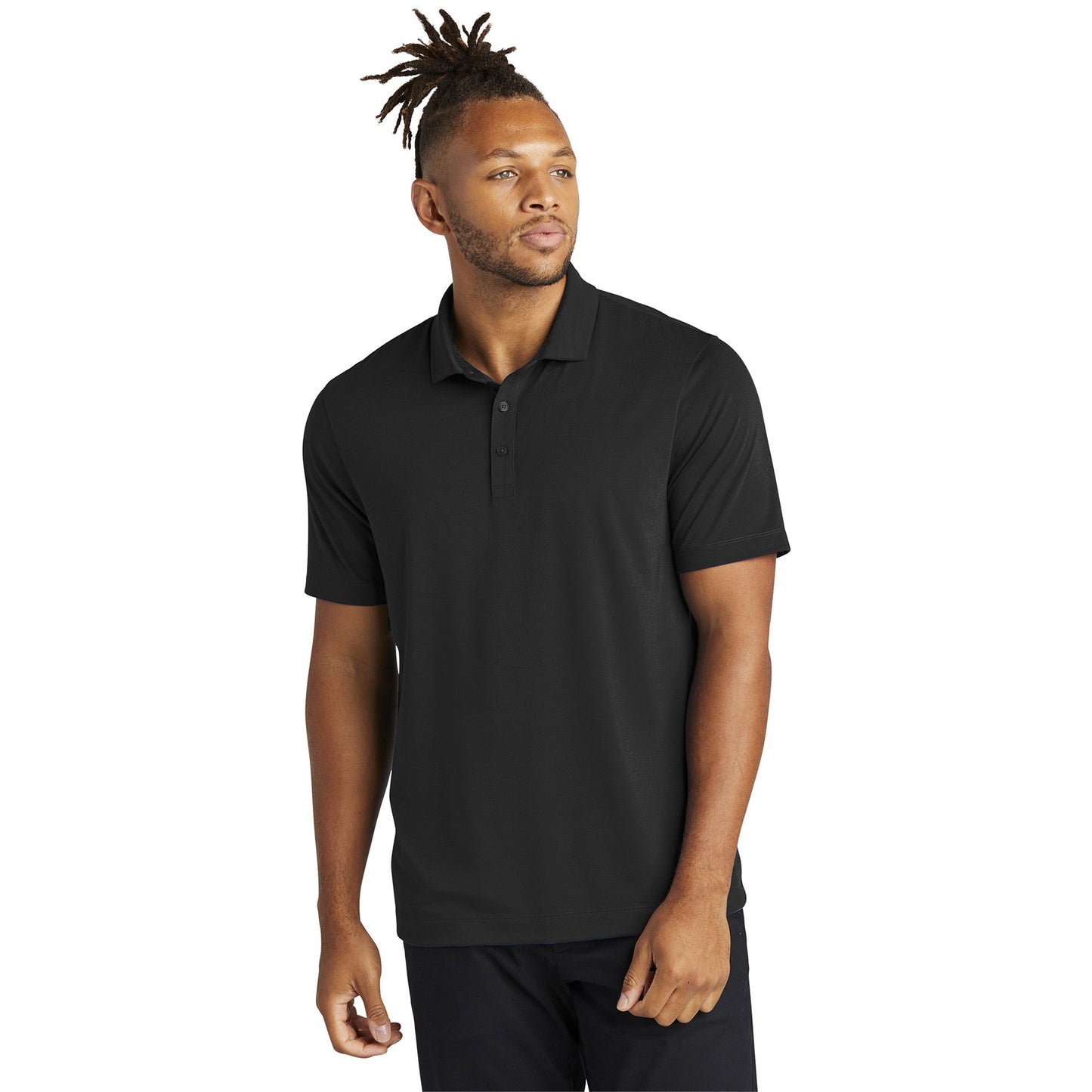Deep Black Polo Shirt - Mercer+Mettle - Soft Jersey