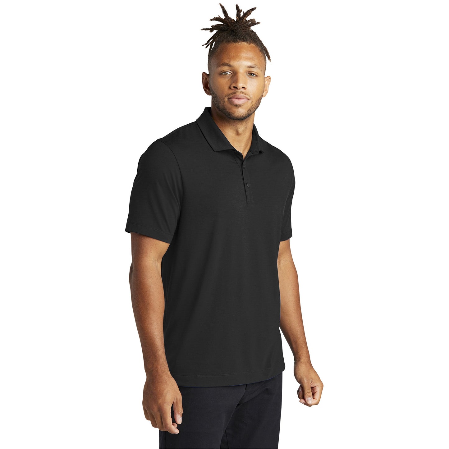 Deep Black Polo Shirt - Mercer+Mettle - Soft Jersey