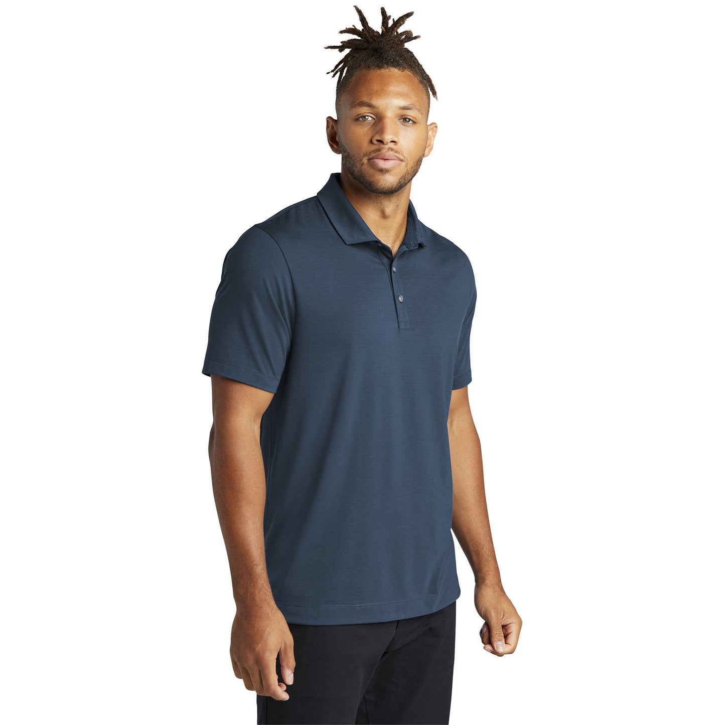 Deep Black Polo Shirt - Mercer+Mettle - Soft Jersey