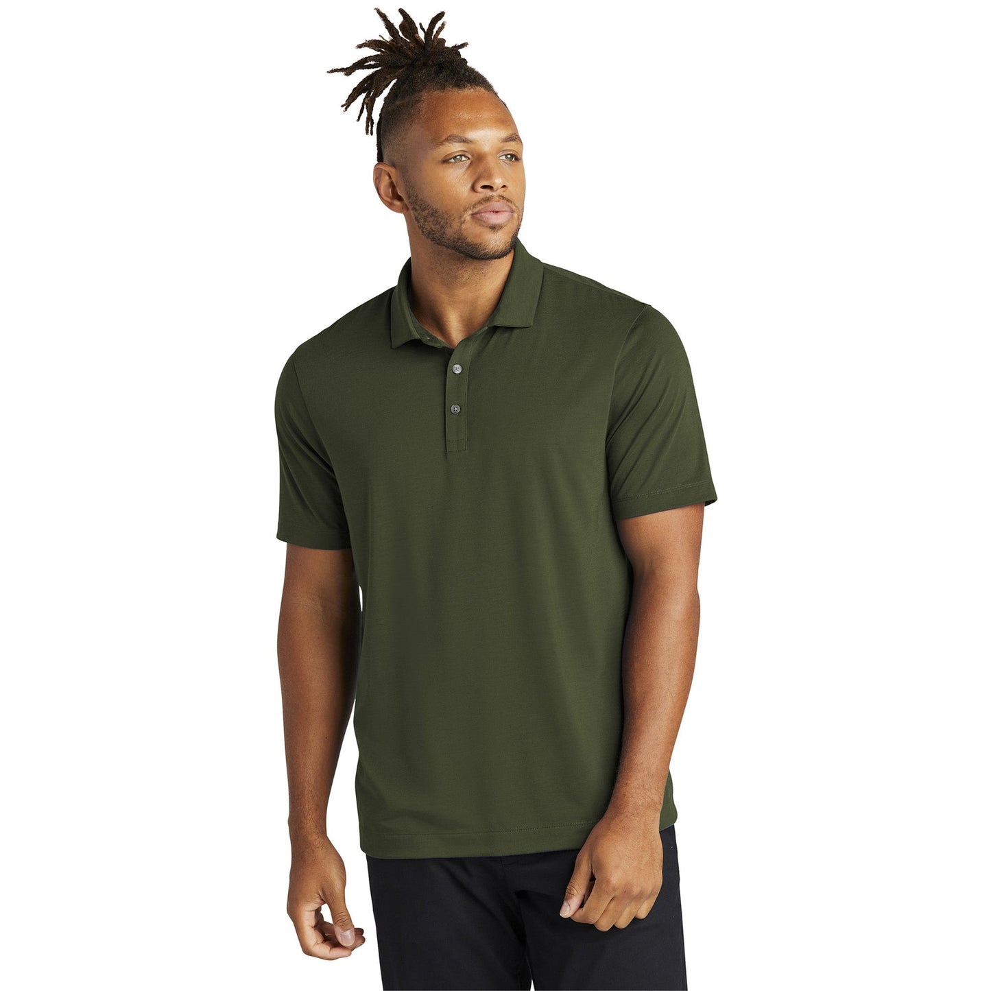 Deep Black Polo Shirt - Mercer+Mettle - Soft Jersey