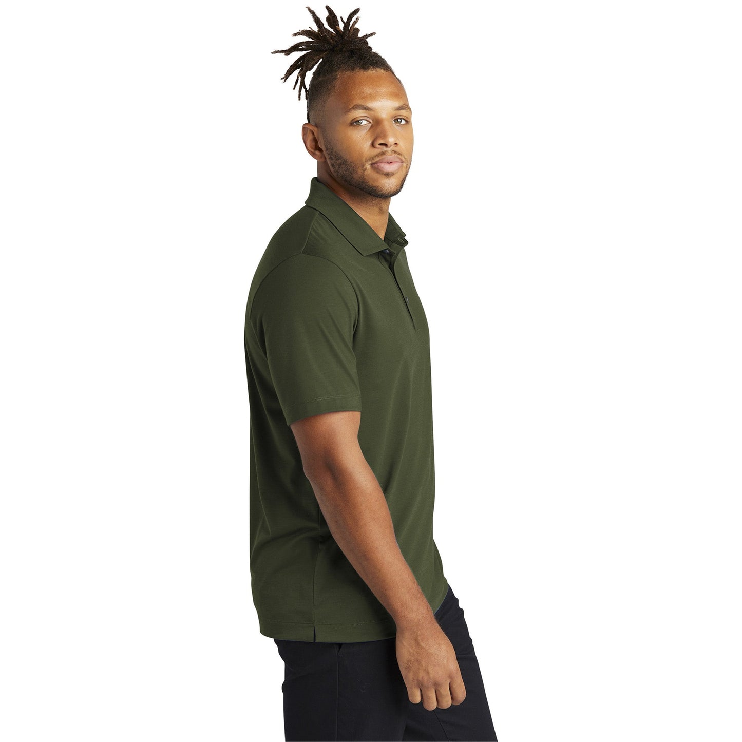 Deep Black Polo Shirt - Mercer+Mettle - Soft Jersey