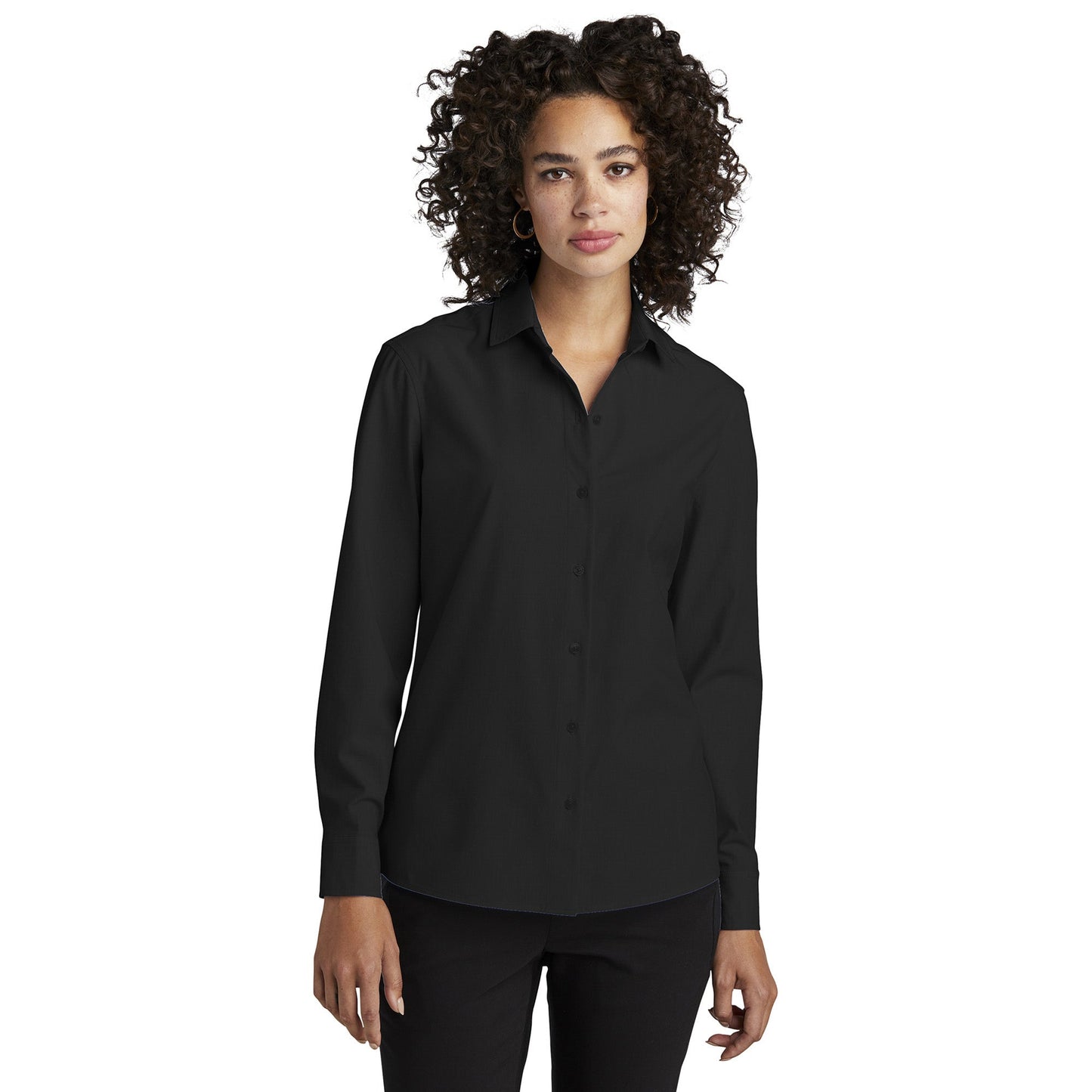 Deep Black Button Up Shirts - Mercer+Mettle - Stylish Woven