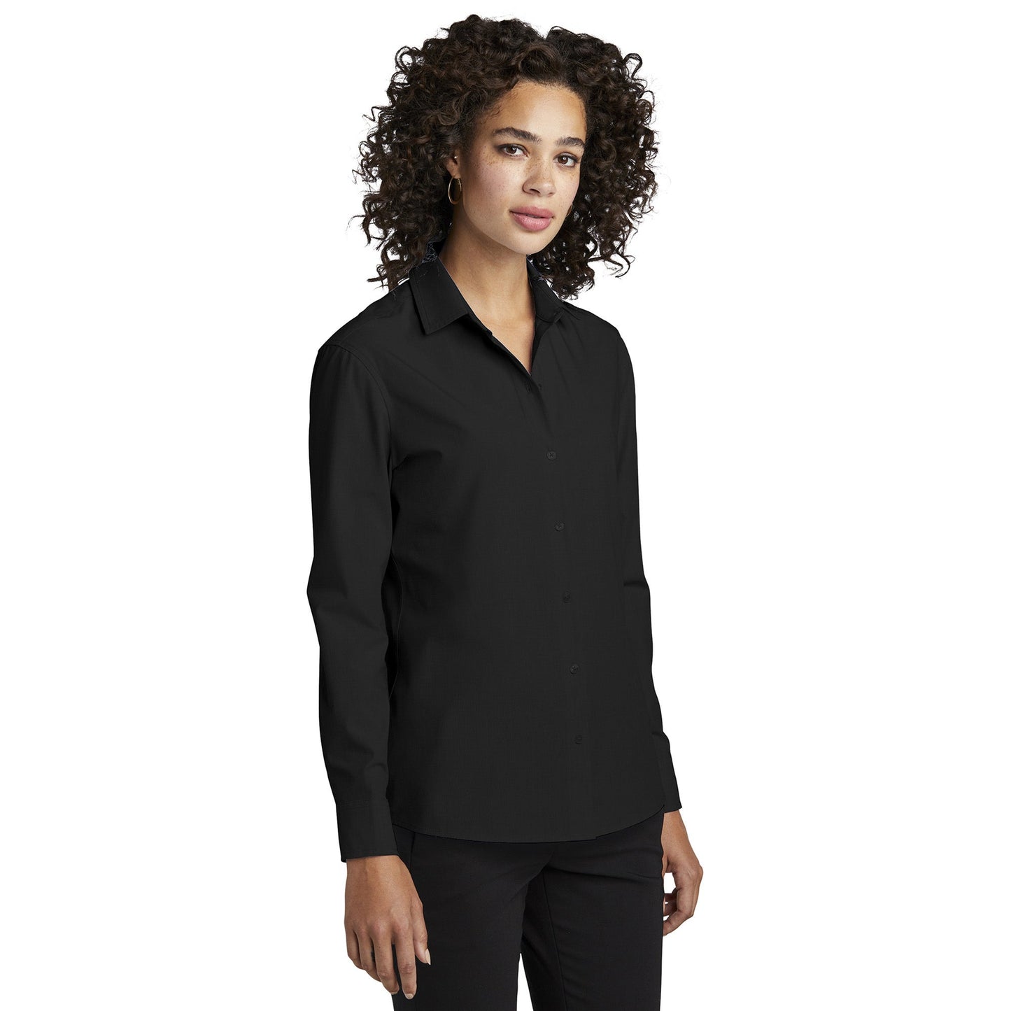 Deep Black Button Up Shirts - Mercer+Mettle - Stylish Woven