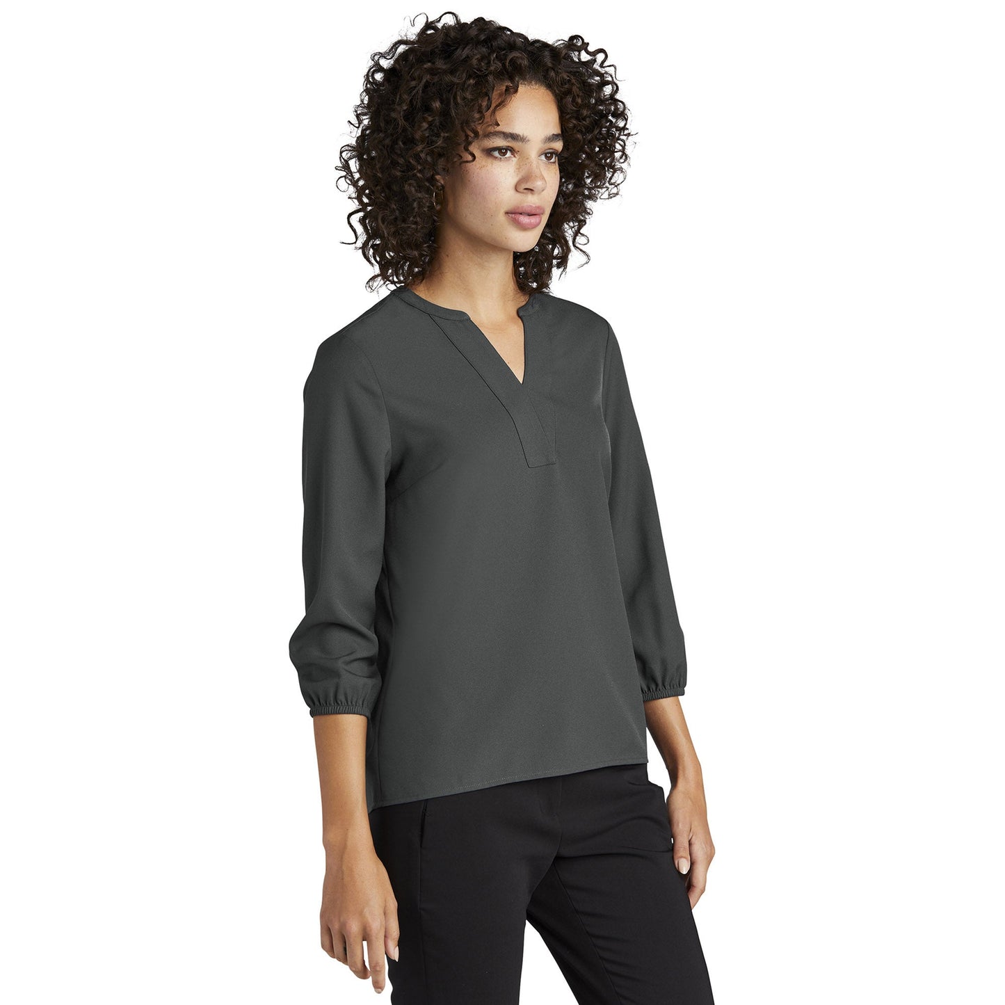 Deep Black Blouses - Mercer+Mettle - Stretch Crepe