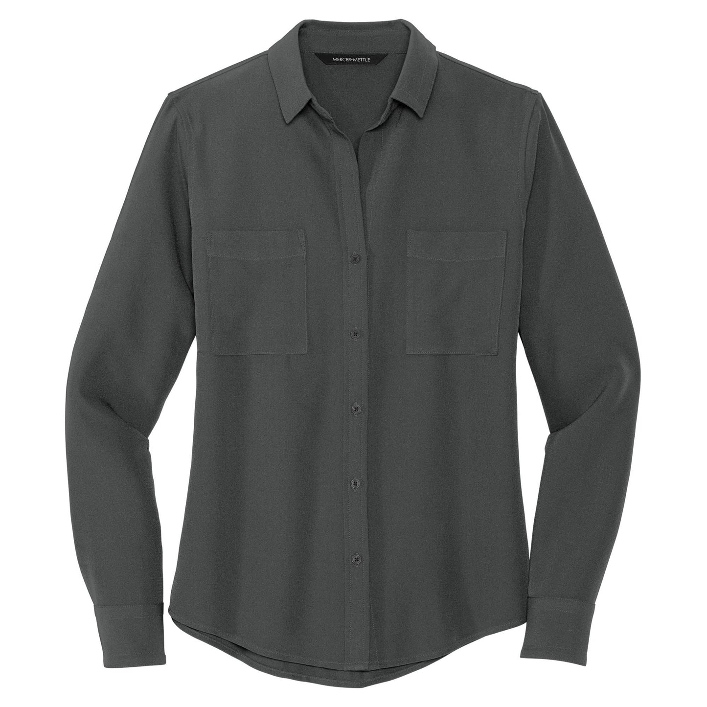 Deep Black Blouse - Mercer+Mettle - Luxurious Crepe