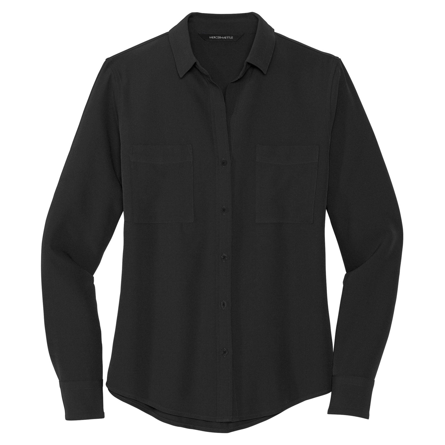 Deep Black Blouse - Mercer+Mettle - Luxurious Crepe